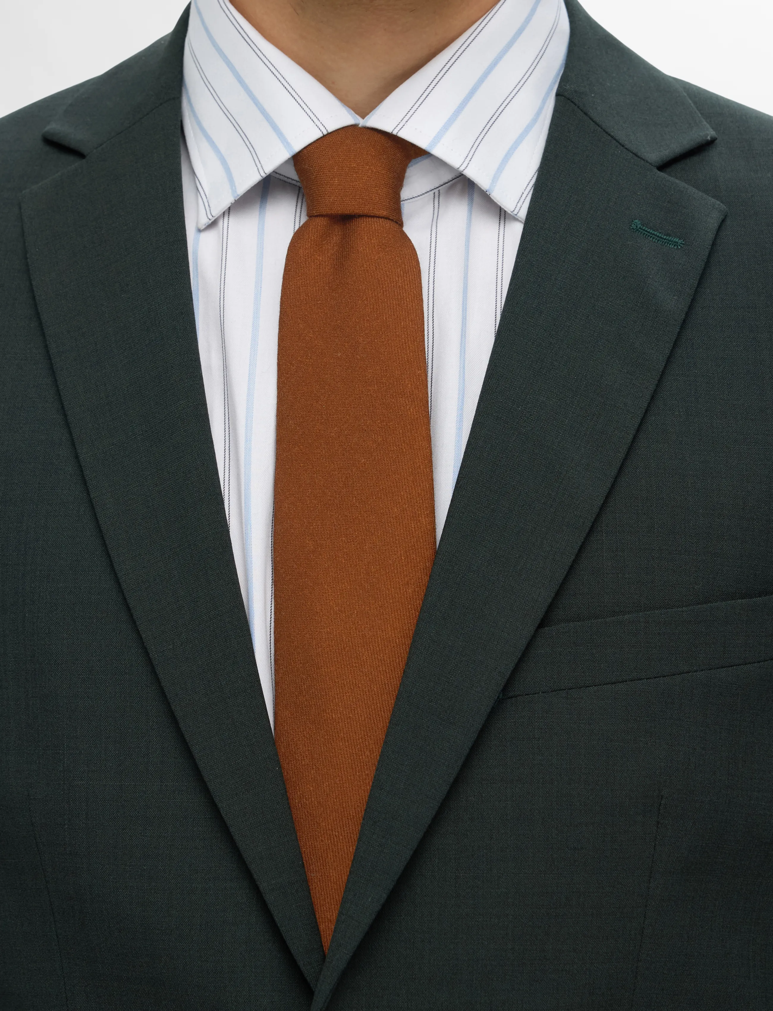 Selected - SLMOTTO PLAIN WOOL TIE NOOS - laveste priser - wood thrush - 3