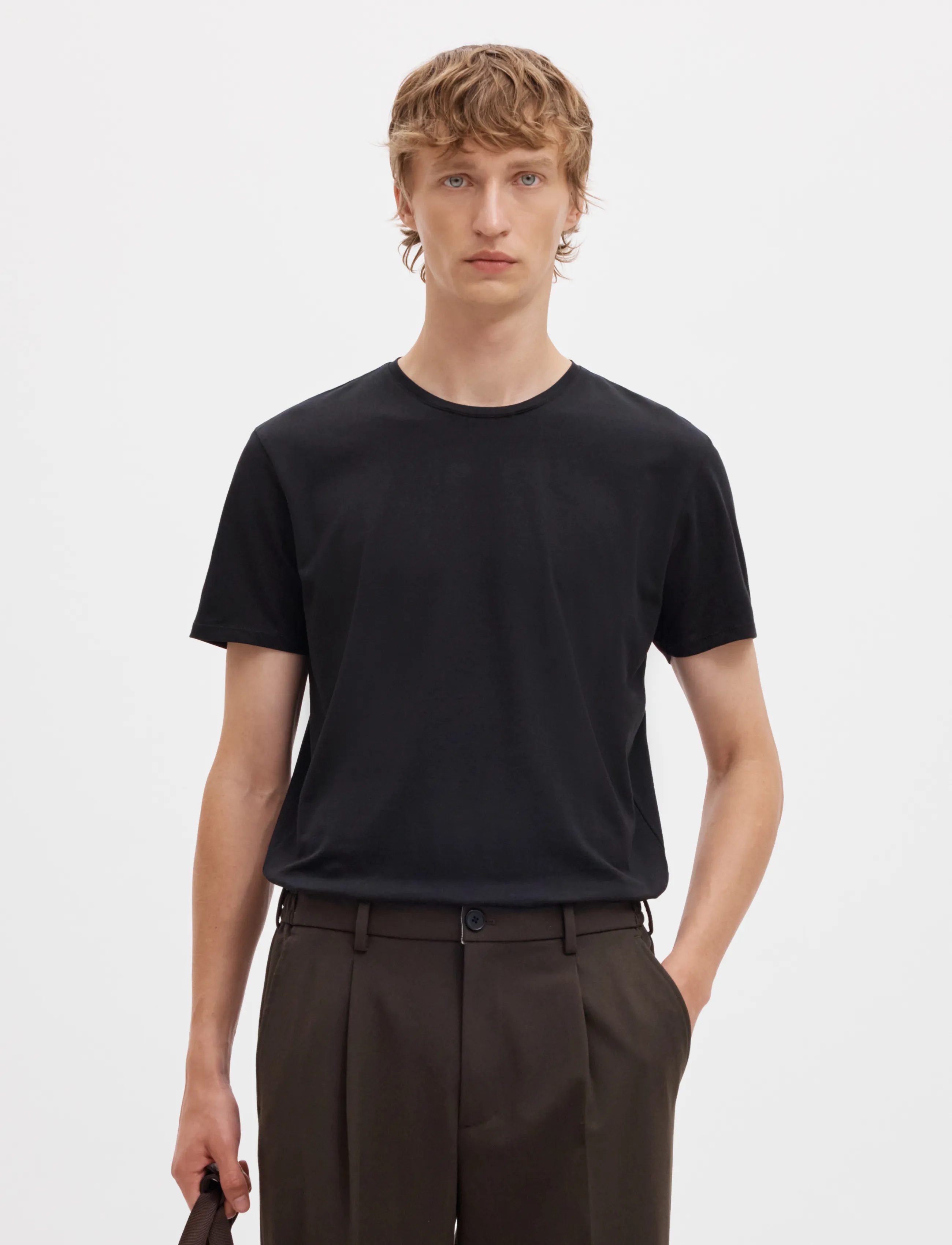 Selected SLMROLAND SS O-NECK TEE 3-PACK NOOS - Clothing - BLACK / black