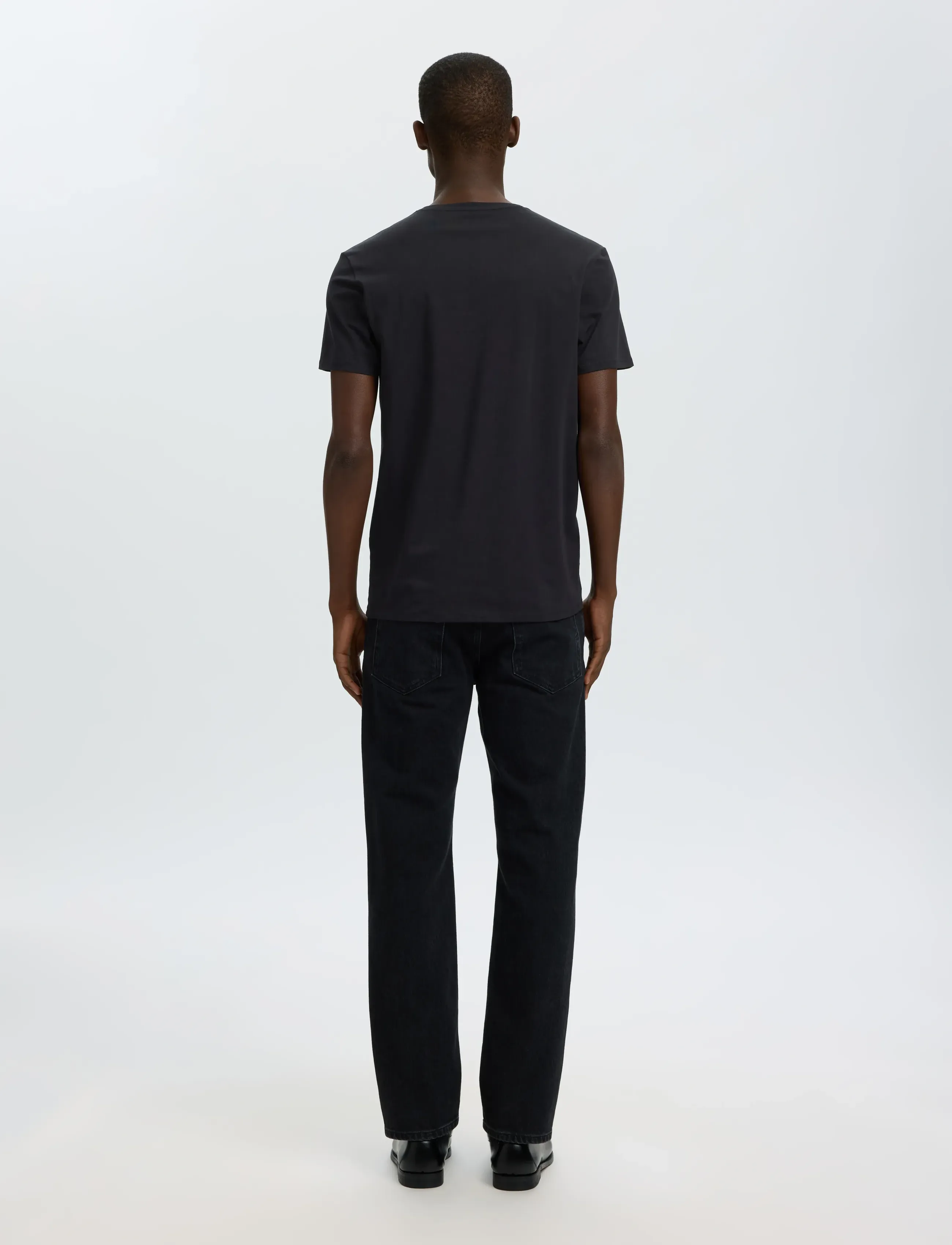 Selected - SLMROLAND SS O-NECK TEE 3-PACK NOOS - short-sleeved t-shirts - black - 2