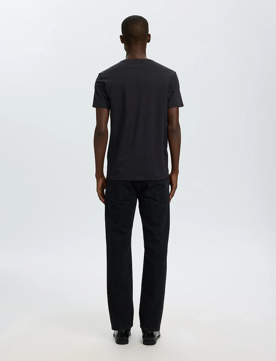 Selected - SLMROLAND SS O-NECK TEE 3-PACK NOOS - t-shirts à manches courtes - black - 2