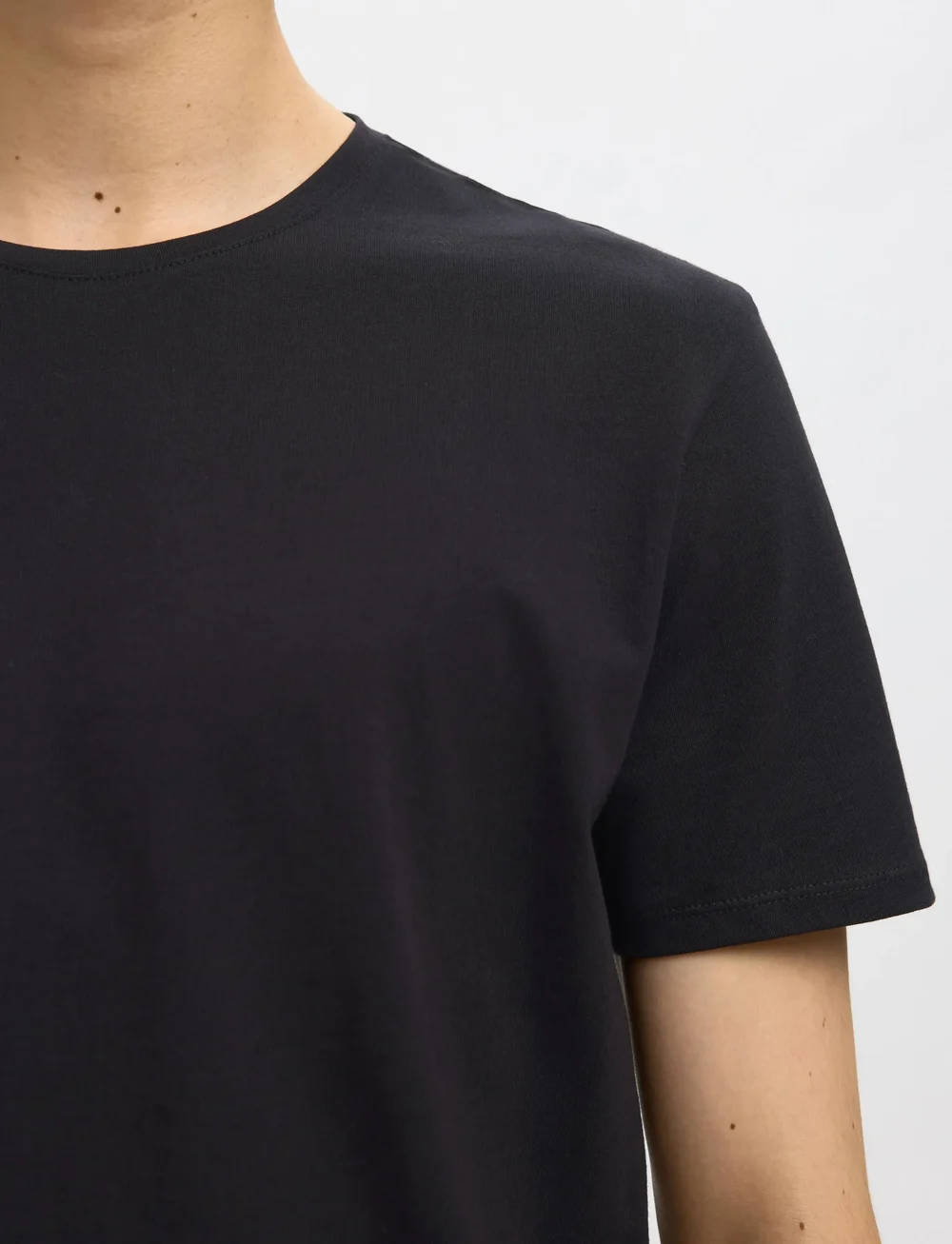 Selected - SLHROLAND SS O-NECK TEE 3-PACK NOOS - lühikeste varrukatega t-särgid - black - 3