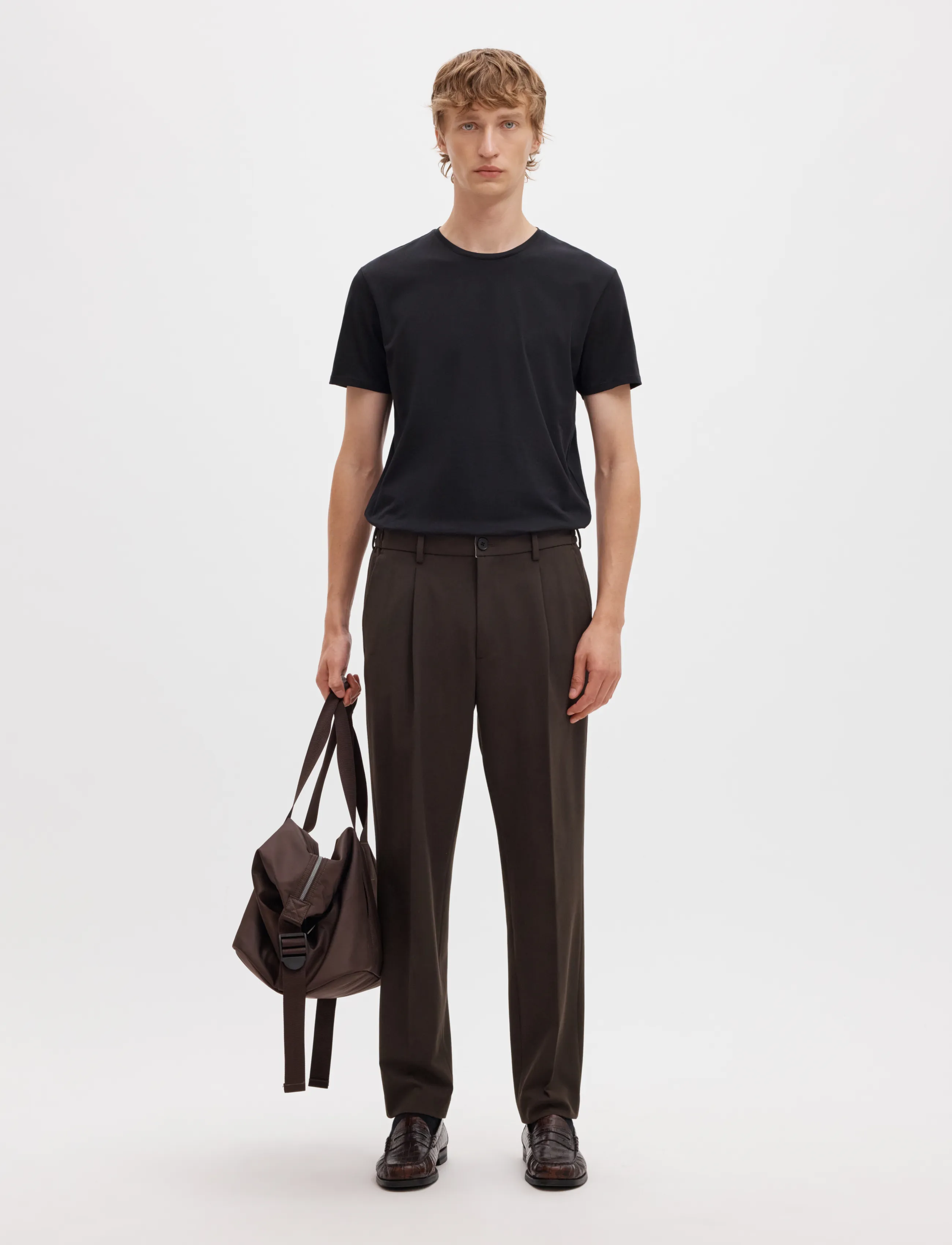 Selected - SLMROLAND SS O-NECK TEE 3-PACK NOOS - short-sleeved t-shirts - black - 3
