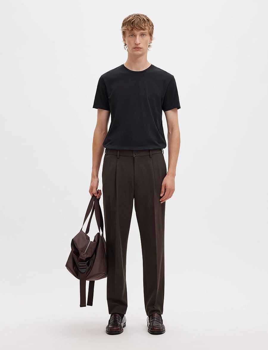 Selected - SLMROLAND SS O-NECK TEE 3-PACK NOOS - short-sleeved t-shirts - black - 3