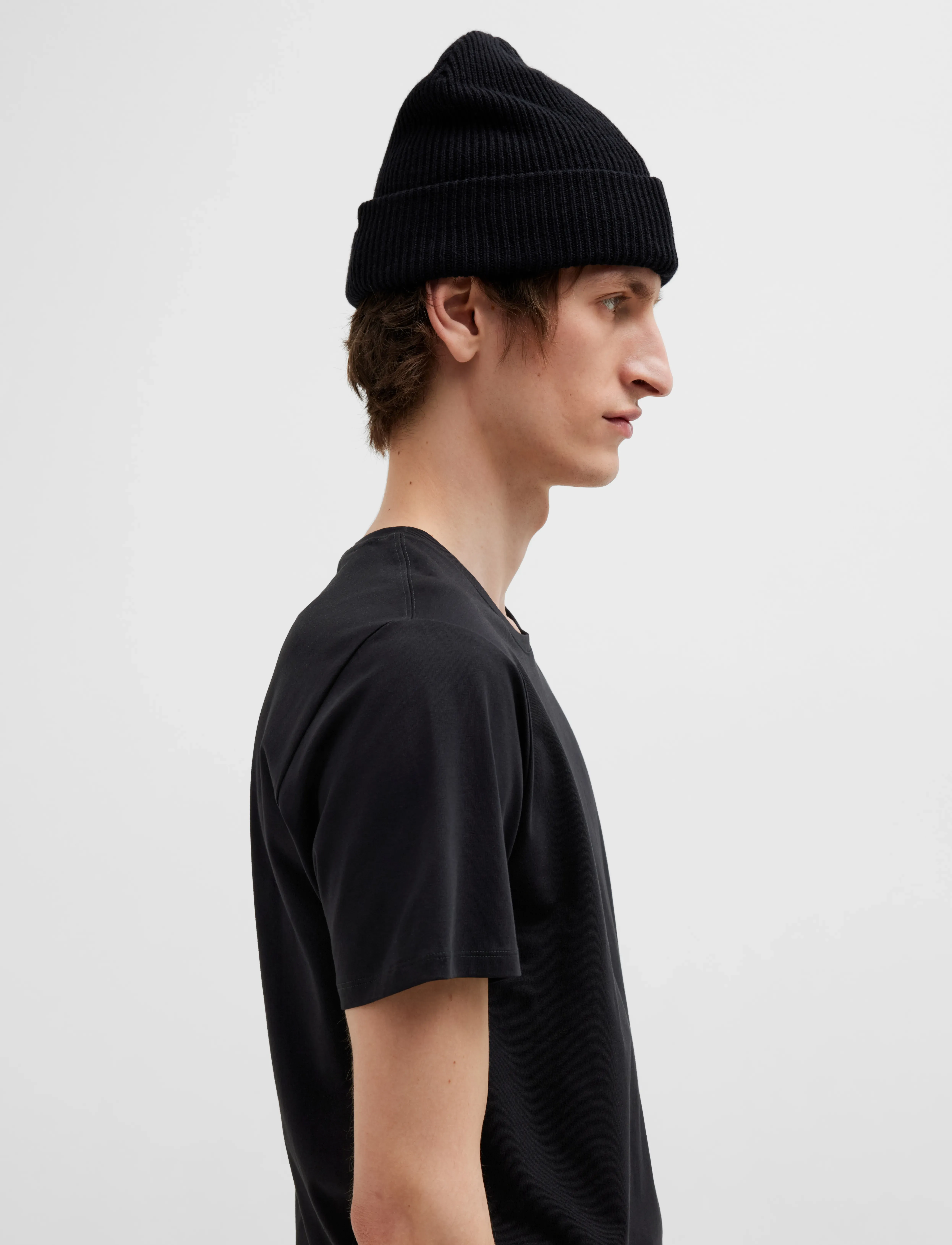 Selected - SLMROLAND SS O-NECK TEE 3-PACK NOOS - short-sleeved t-shirts - black - 5