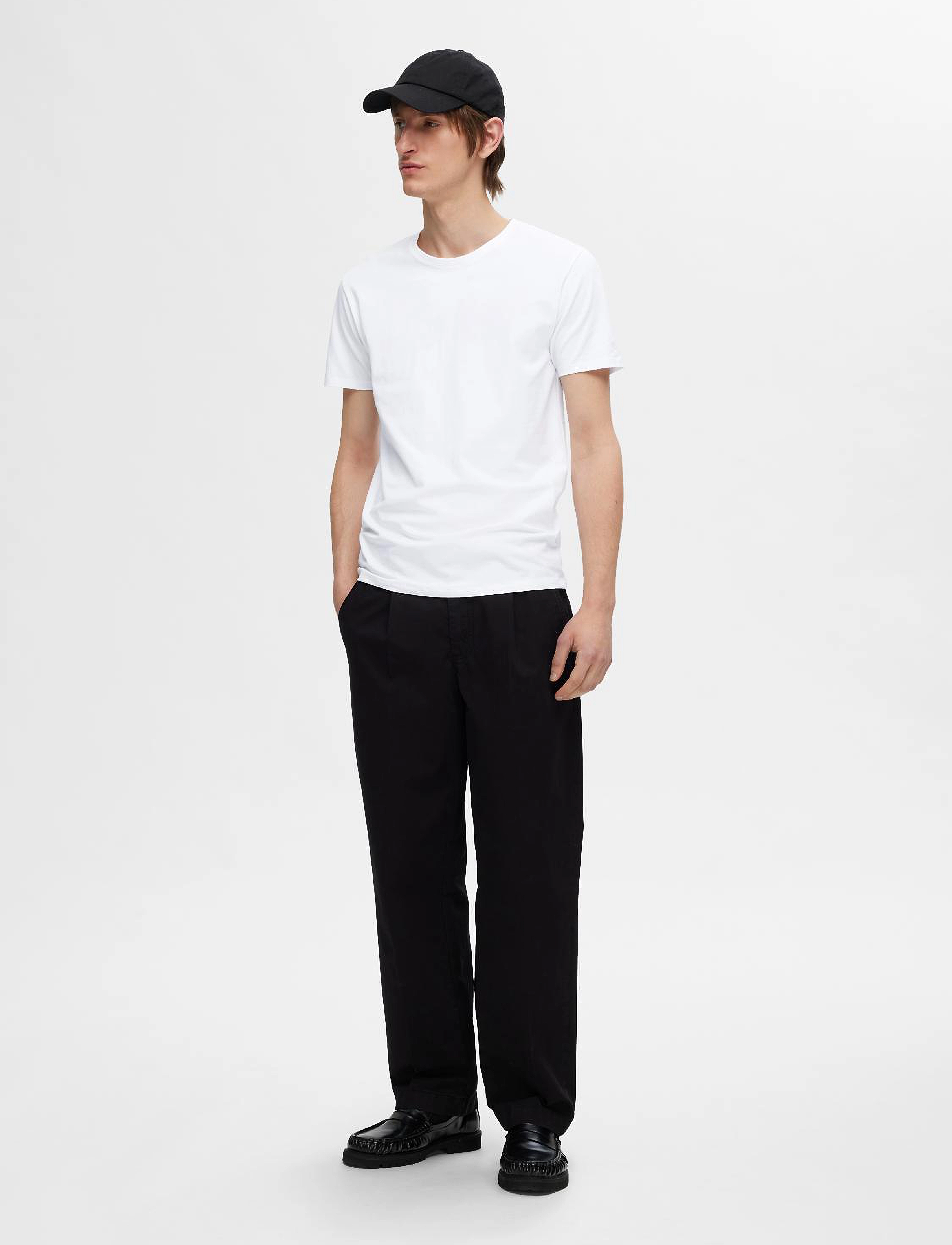 Selected - SLMROLAND SS O-NECK TEE 3-PACK NOOS - laveste priser - bright white - 3