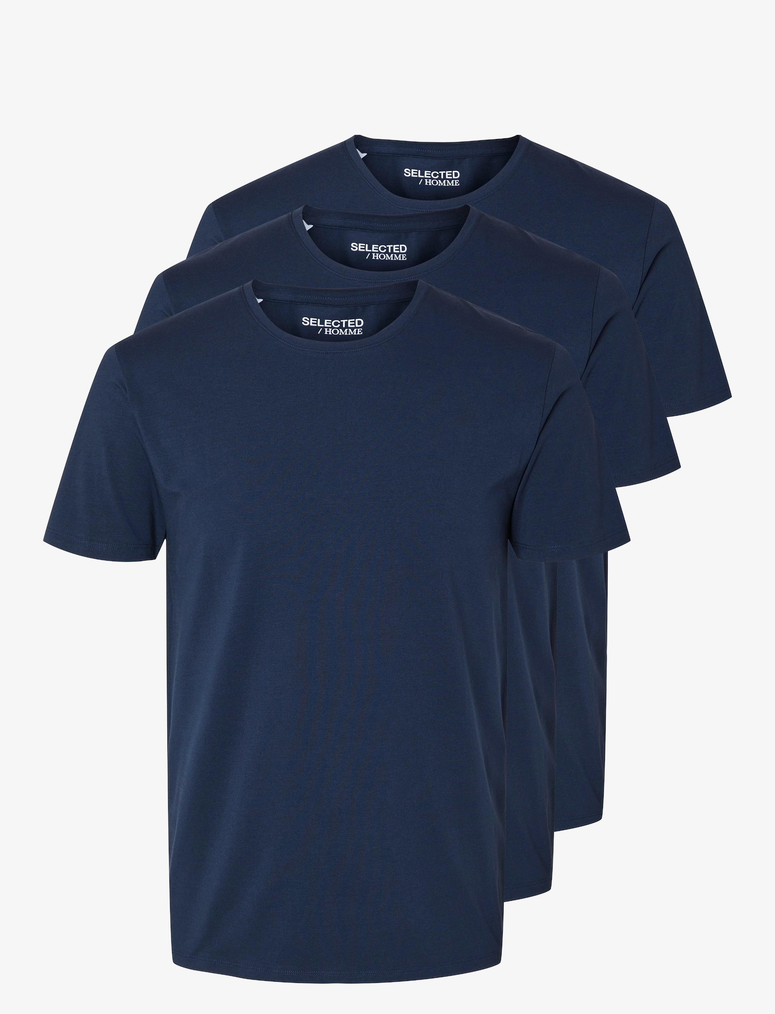 Selected SLMROLAND SS O-NECK TEE 3-PACK NOOS - T-shirts - NAVY BLAZER / navy