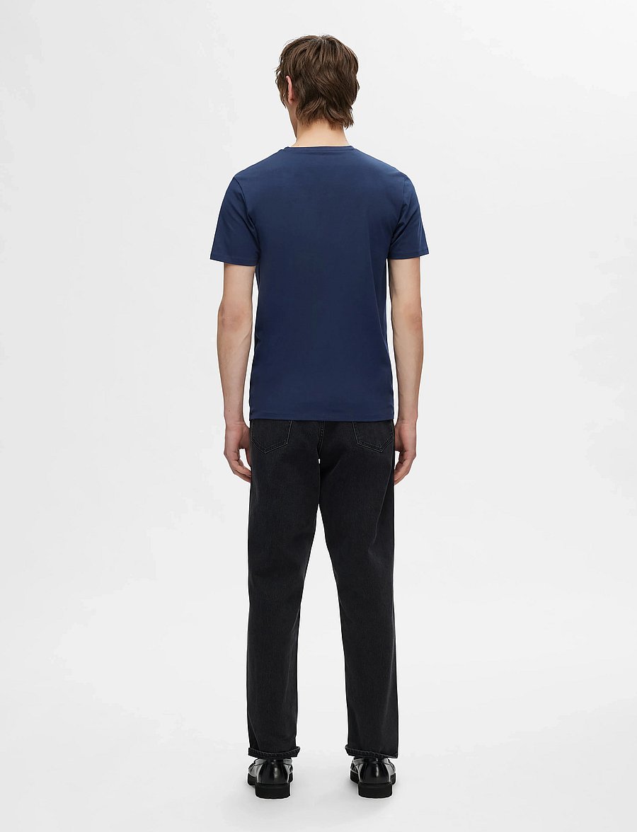 Selected - SLMROLAND SS O-NECK TEE 3-PACK NOOS - t-shirts à manches courtes - navy blazer - 2