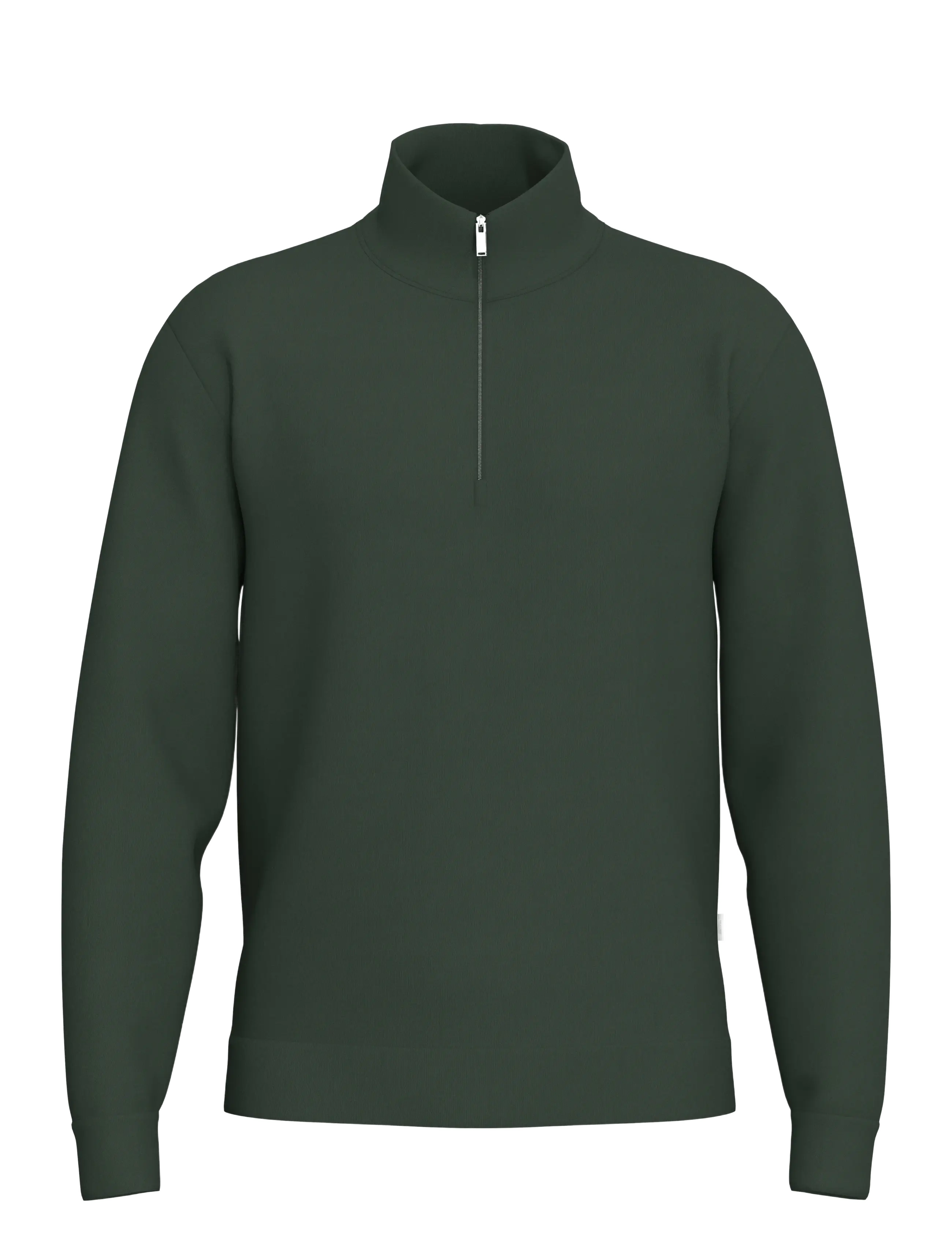 Selected SLHEMANUEL SOFT ZIP HIGH NECK SWEAT NOOS - Sweaters en hoodies - DEEP FOREST / khaki/green