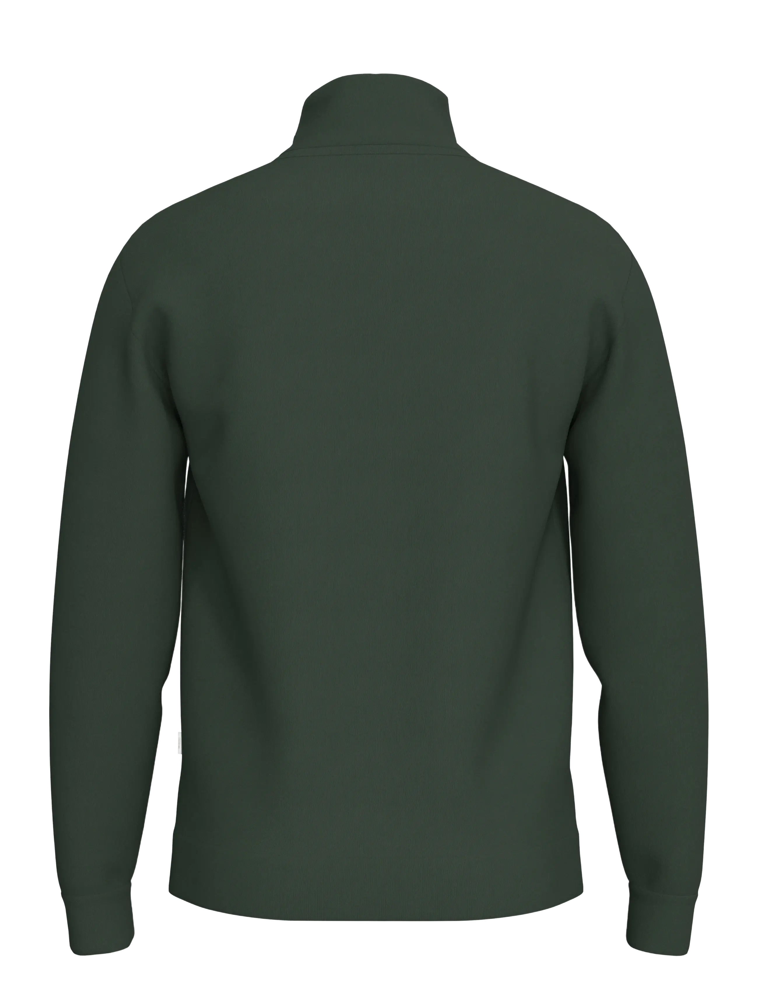 Selected - SLHEMANUEL SOFT ZIP HIGH NECK SWEAT NOOS - feriefavoritter - deep forest - 2