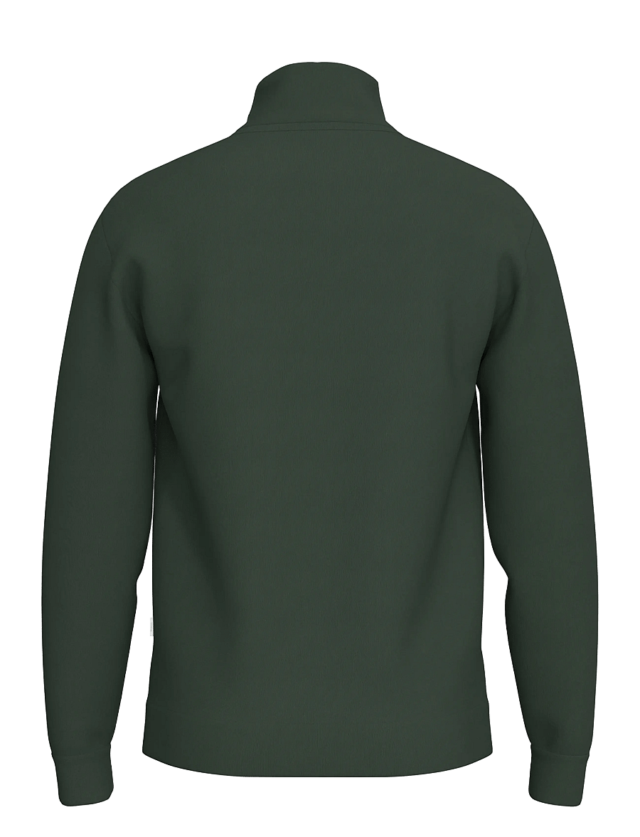 Selected - SLHEMANUEL SOFT ZIP HIGH NECK SWEAT NOOS - puhkuse põhitooted - deep forest - 2
