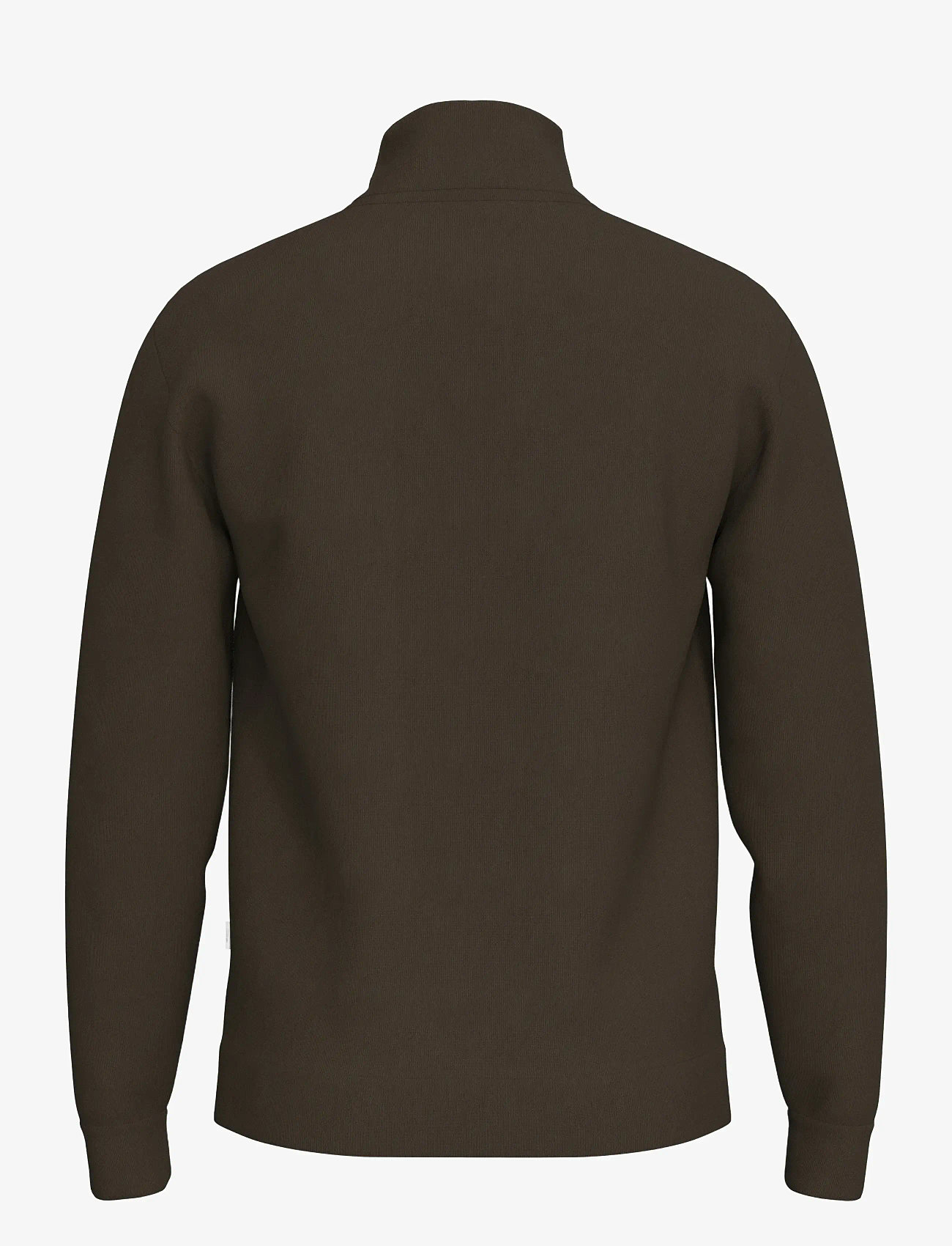 Selected - SLHEMANUEL SOFT ZIP HIGH NECK SWEAT NOOS - kollektioner - demitasse - 1