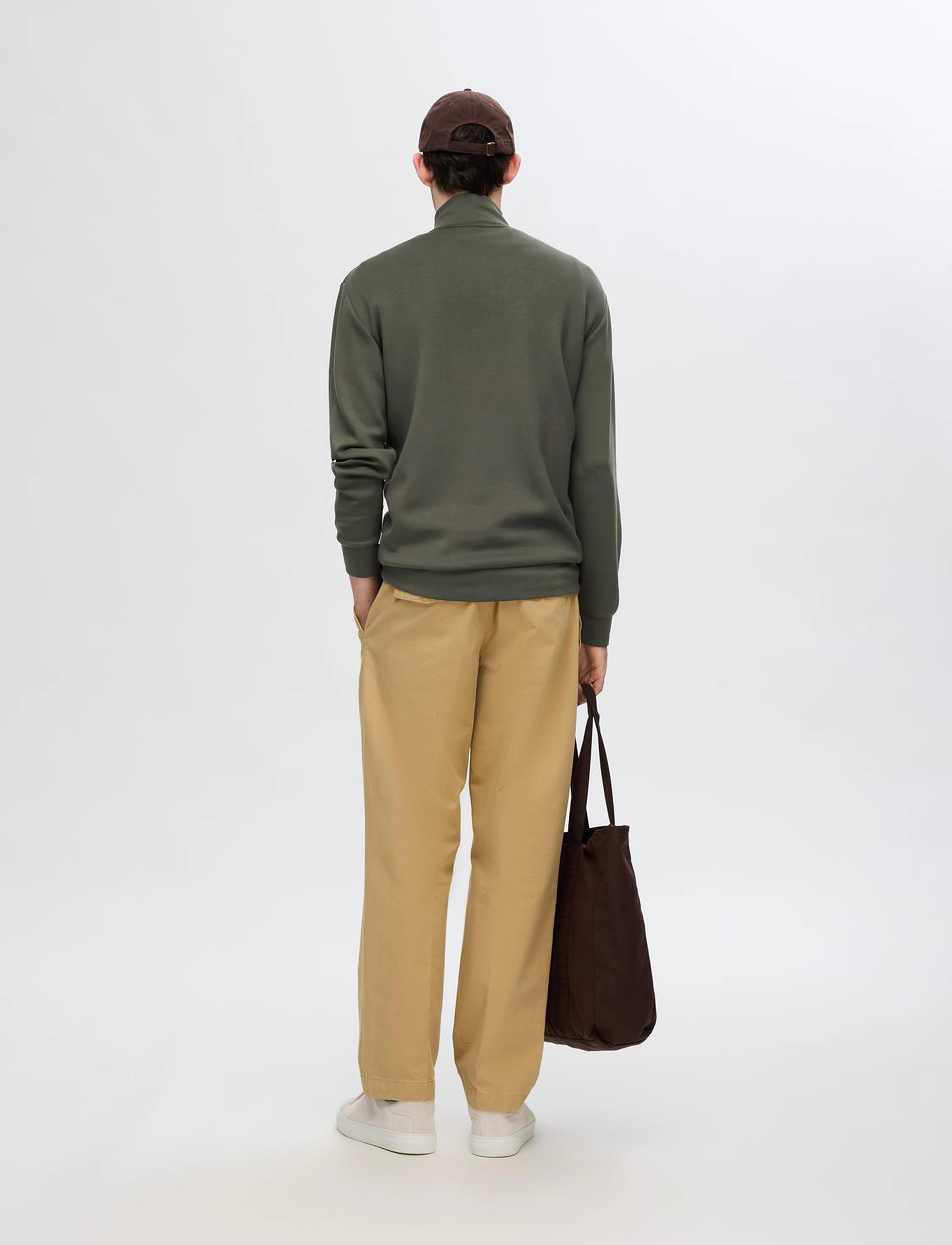 Selected - SLHEMANUEL SOFT ZIP HIGH NECK SWEAT NOOS - sweatshirts - forest night - 2
