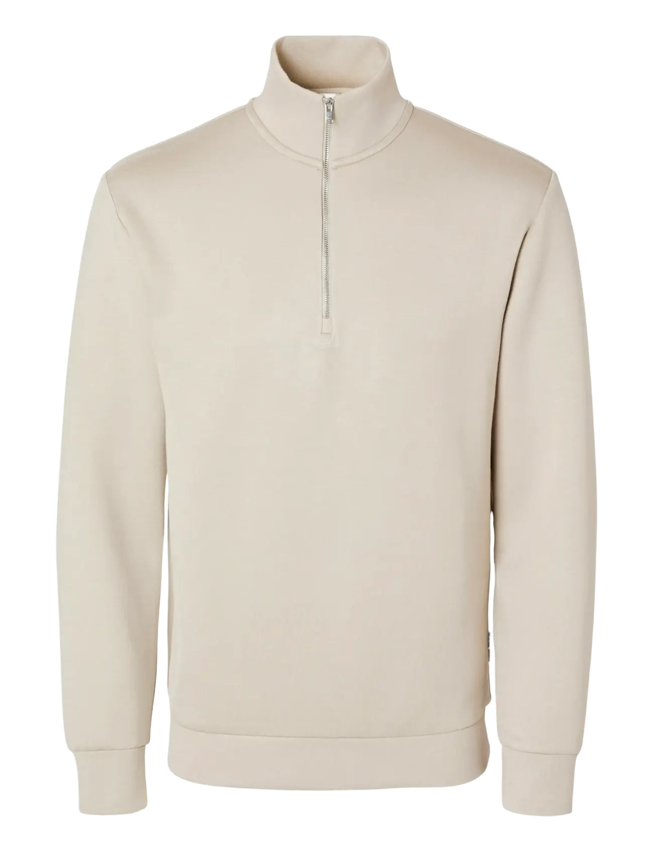 SELECTED Slhemanuel Soft Zip High Neck Sweat Noos Cream - XL - Herren