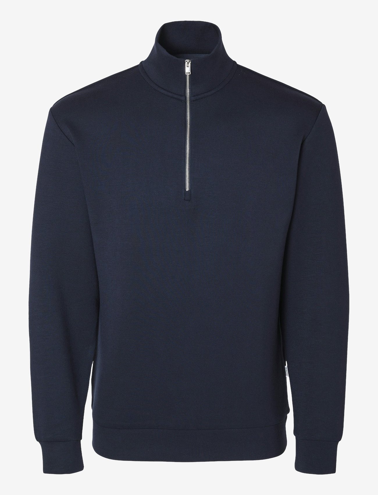 Selected - SLHEMANUEL SOFT ZIP HIGH NECK SWEAT NOOS - urlaubsfavoriten - sky captain - 1