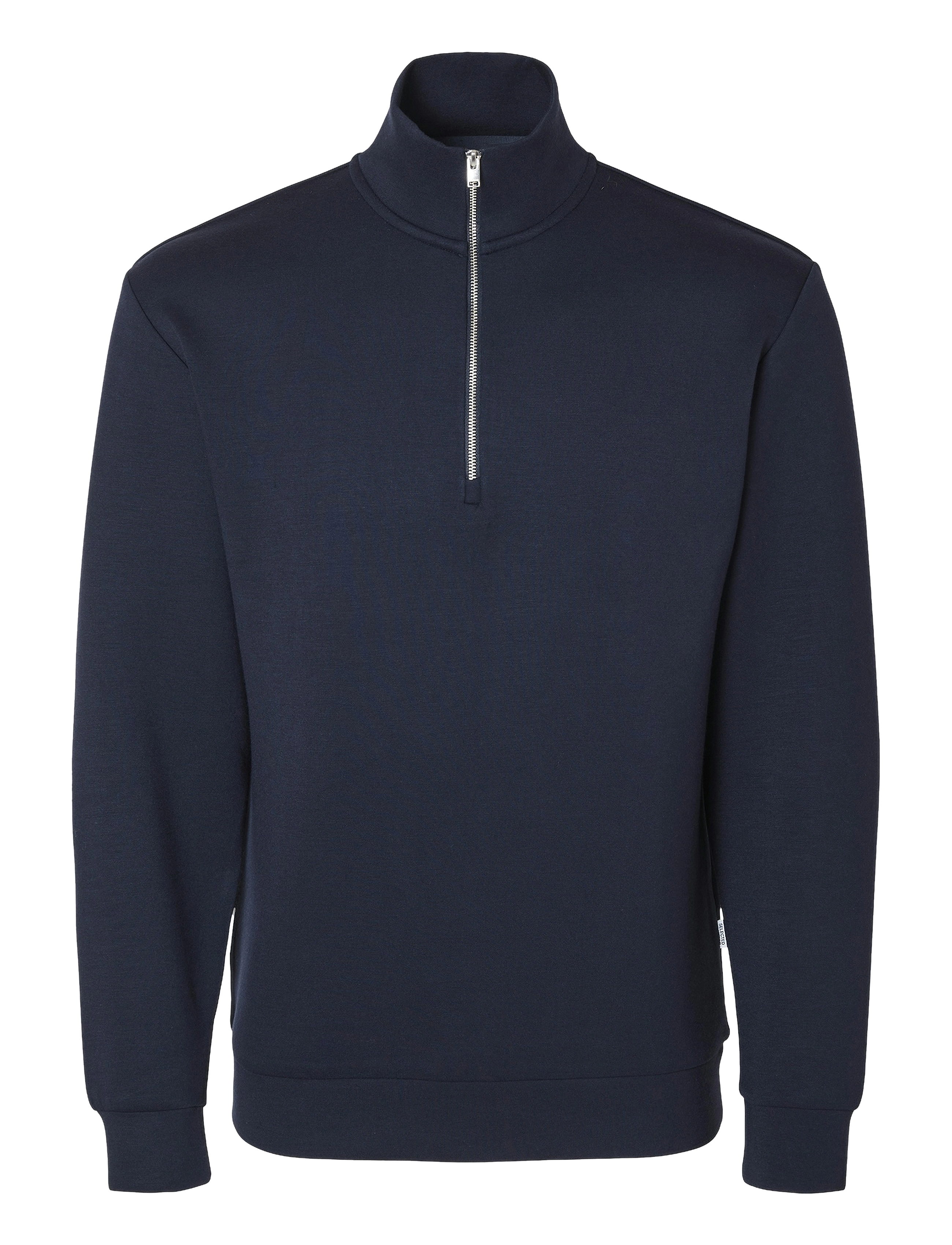 Selected - SLHEMANUEL SOFT ZIP HIGH NECK SWEAT NOOS - urlaubsfavoriten - sky captain - 1