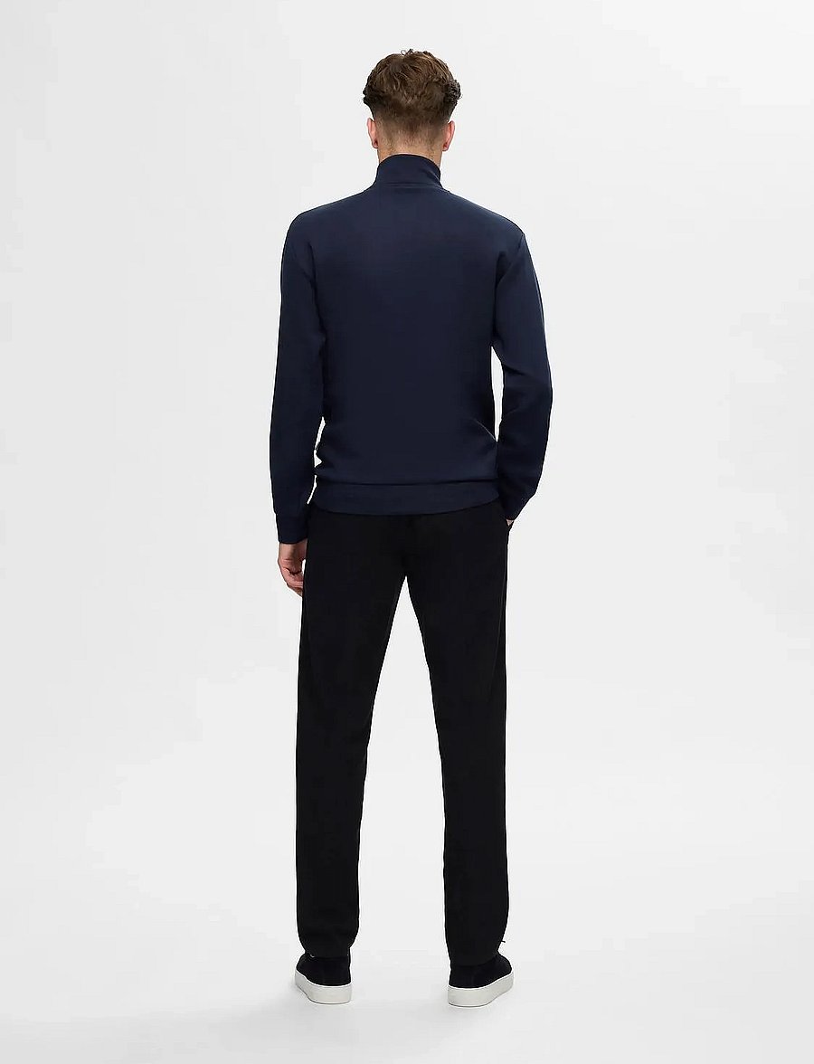 Selected - SLHEMANUEL SOFT ZIP HIGH NECK SWEAT NOOS - urlaubsfavoriten - sky captain - 2