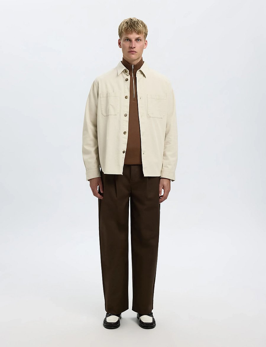 Selected - SLHEMANUEL SOFT ZIP HIGH NECK SWEAT NOOS - sweatshirts - soft silt - 4
