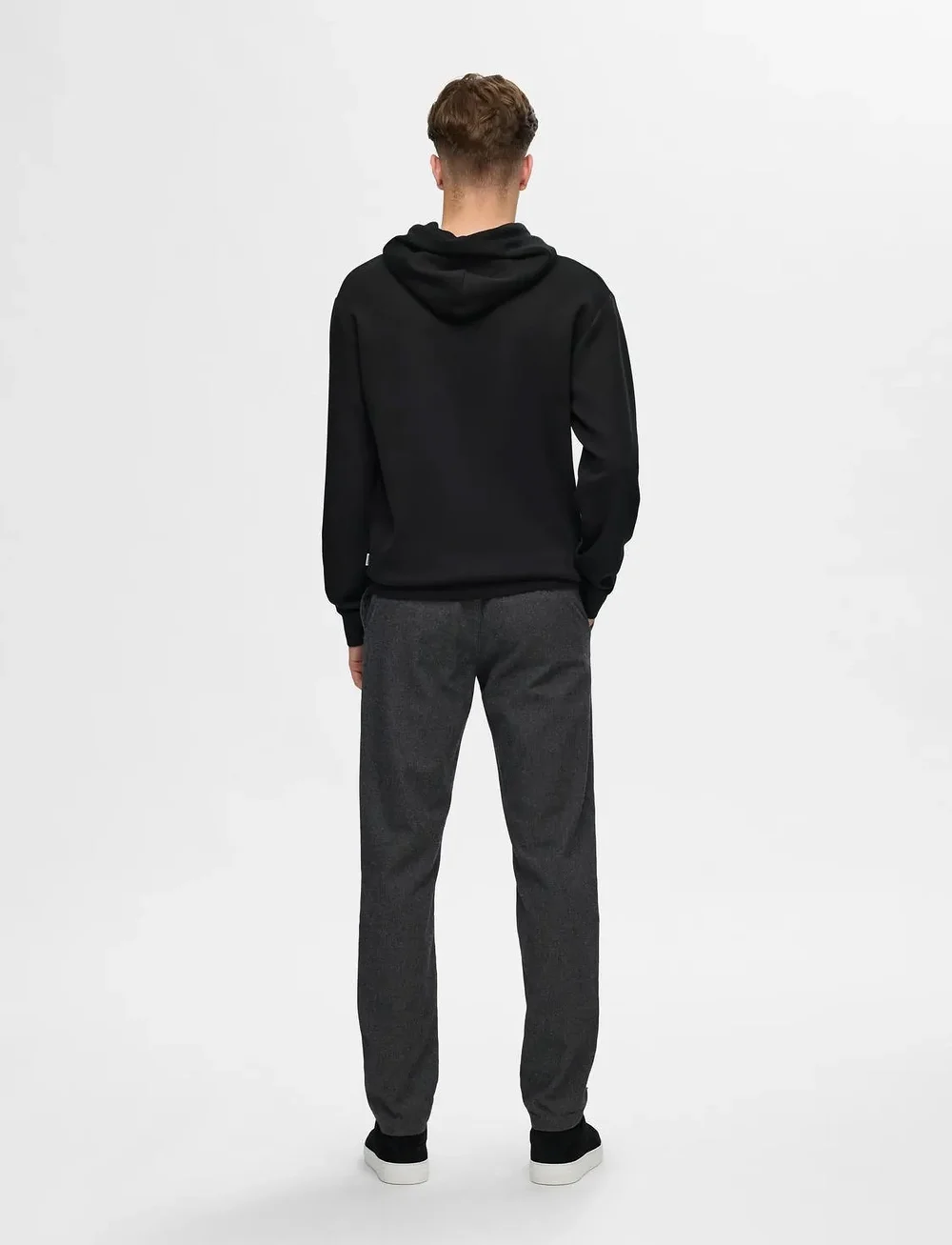 Selected - SLHEMANUEL SOFT HOOD SWEAT NOOS - kapuzenpullover - black - 2