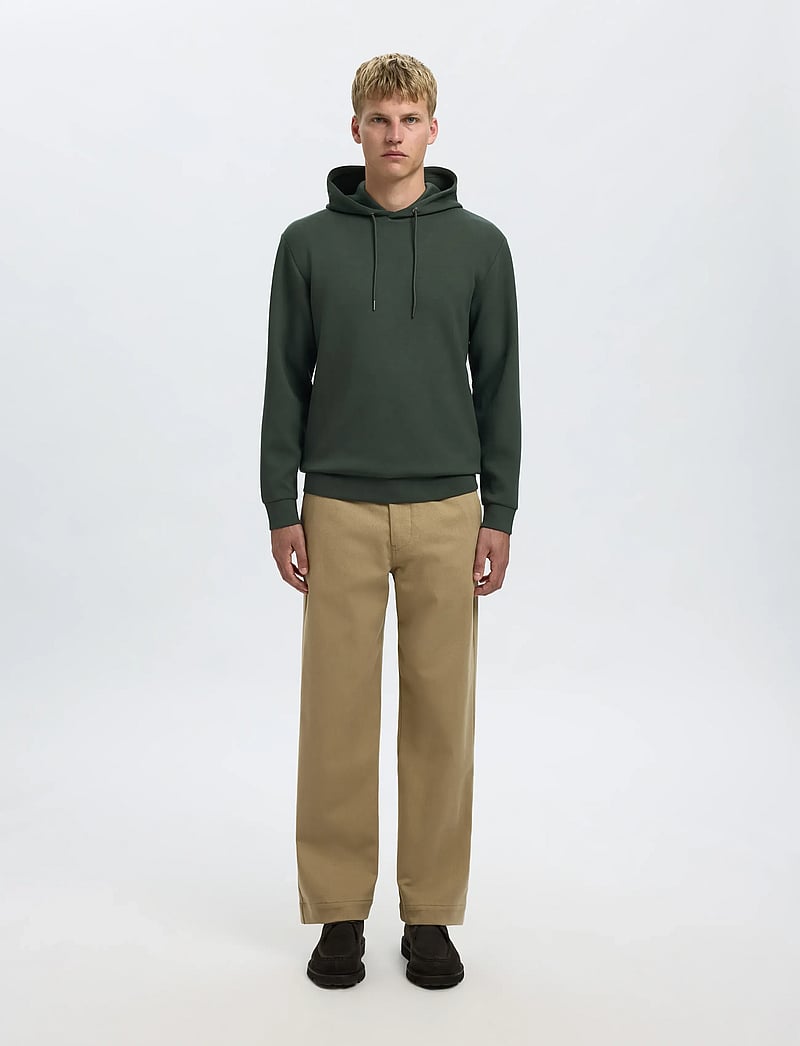 Selected - SLHEMANUEL SOFT HOOD SWEAT NOOS - kapuzenpullover - deep forest - 3