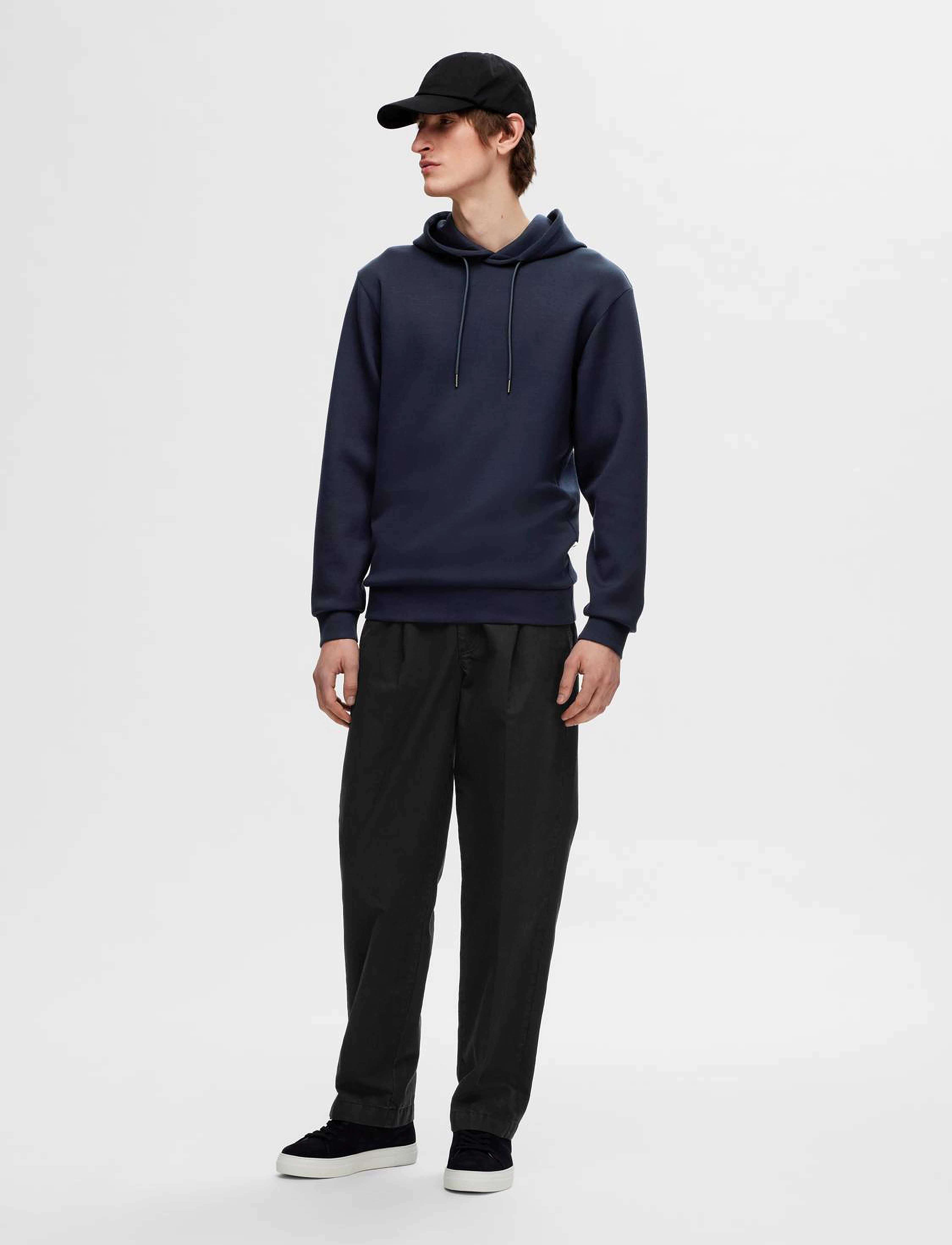 Selected - SLHEMANUEL SOFT HOOD SWEAT NOOS - sweatshirts - sky captain - 3