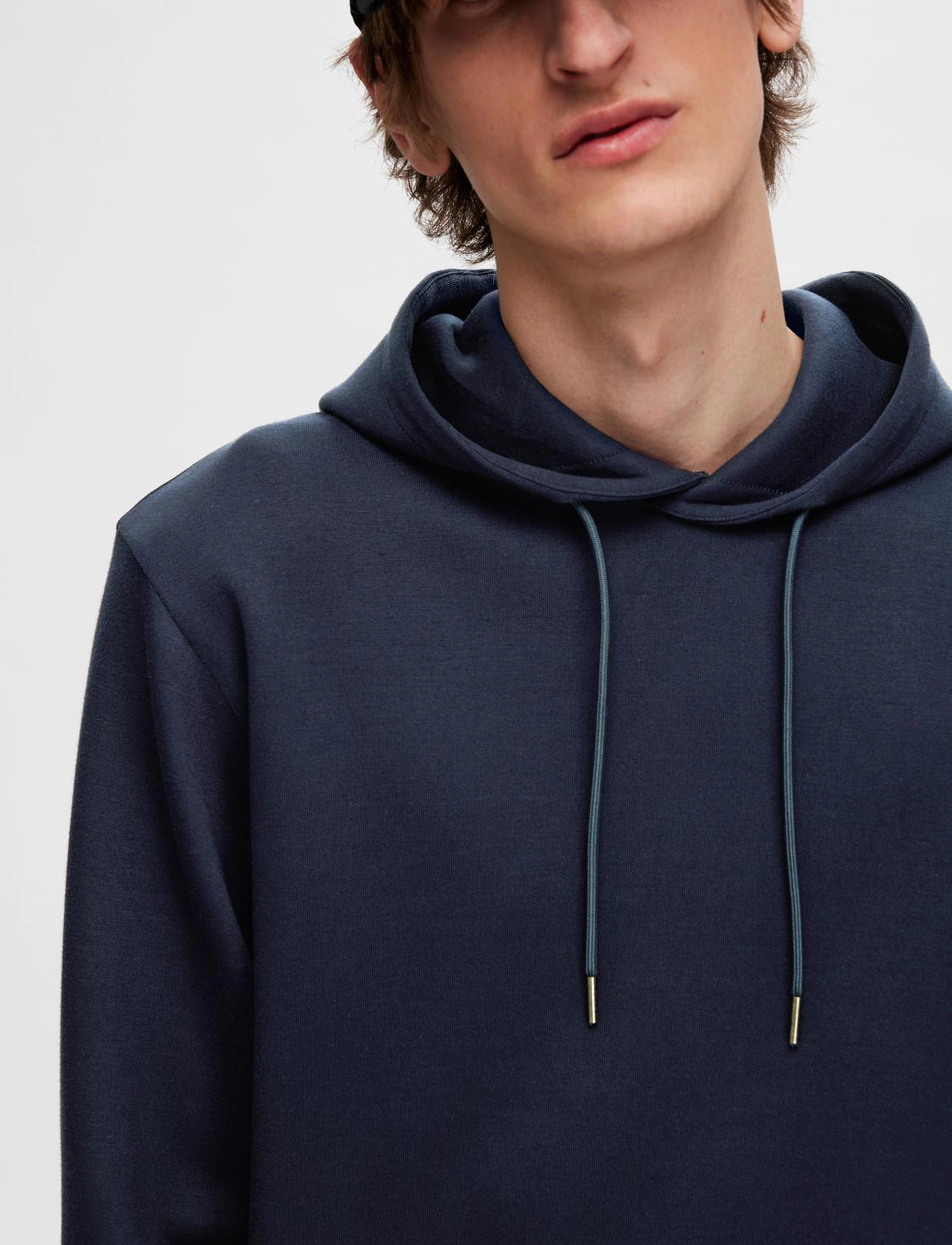 Selected - SLHEMANUEL SOFT HOOD SWEAT NOOS - sweatshirts - sky captain - 5