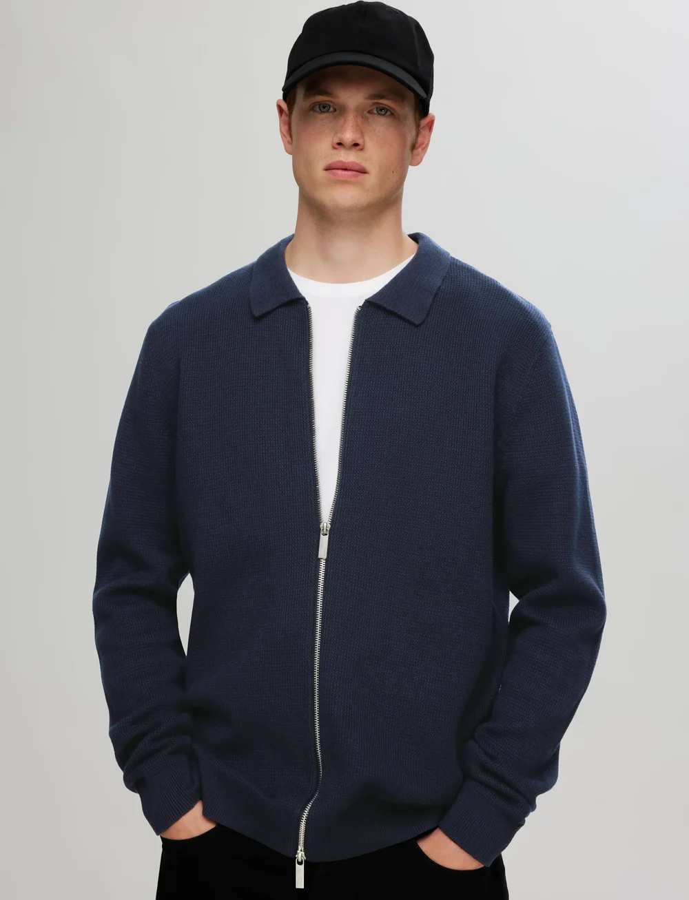 Selected - SLHDANE LS KNIT STRUCTURE CARDIGAN NOOS - kardiganid - sky captain - 5