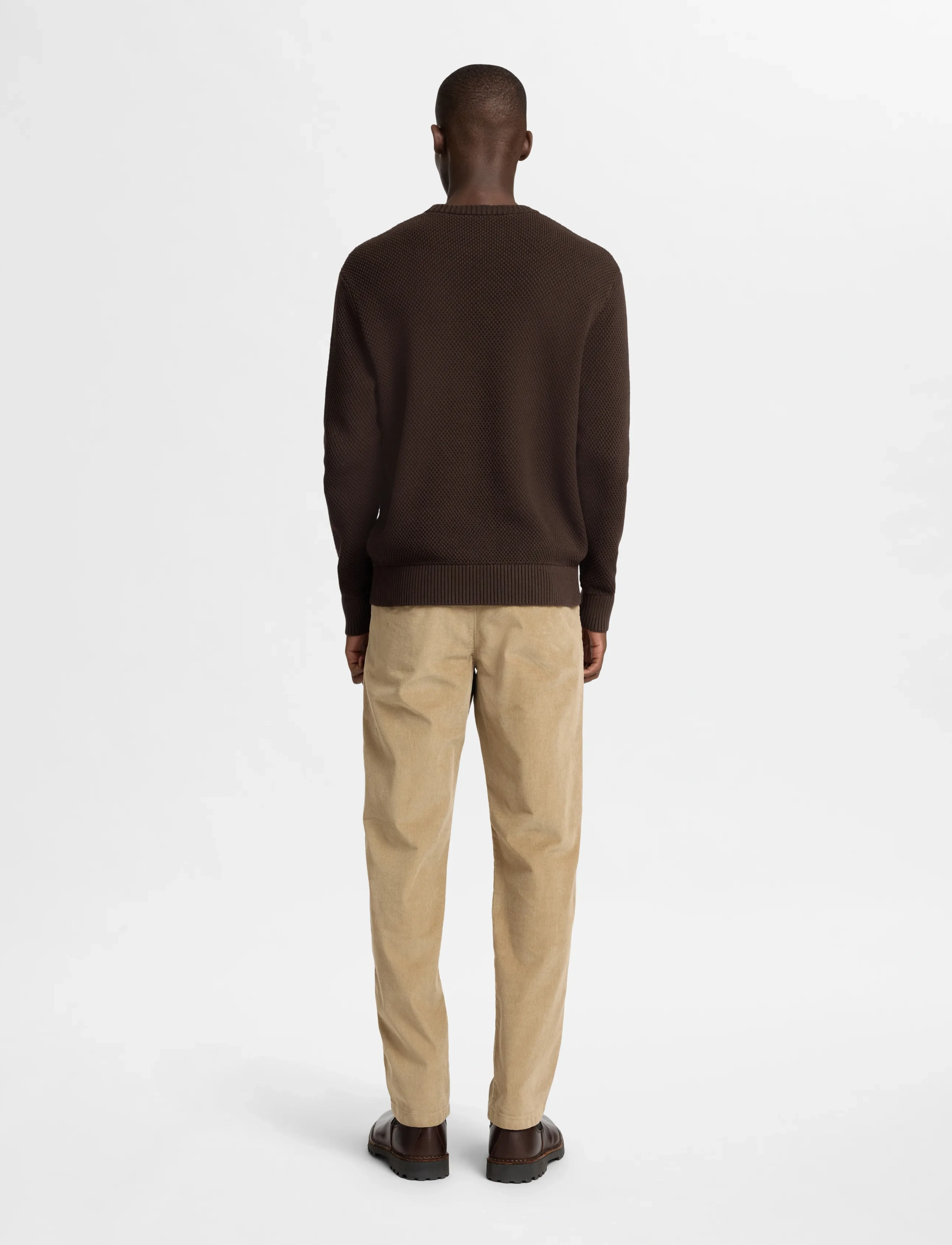 Selected - SLHHENNY LS KNIT RELAXED CREW NECK - chocolate torte - 2