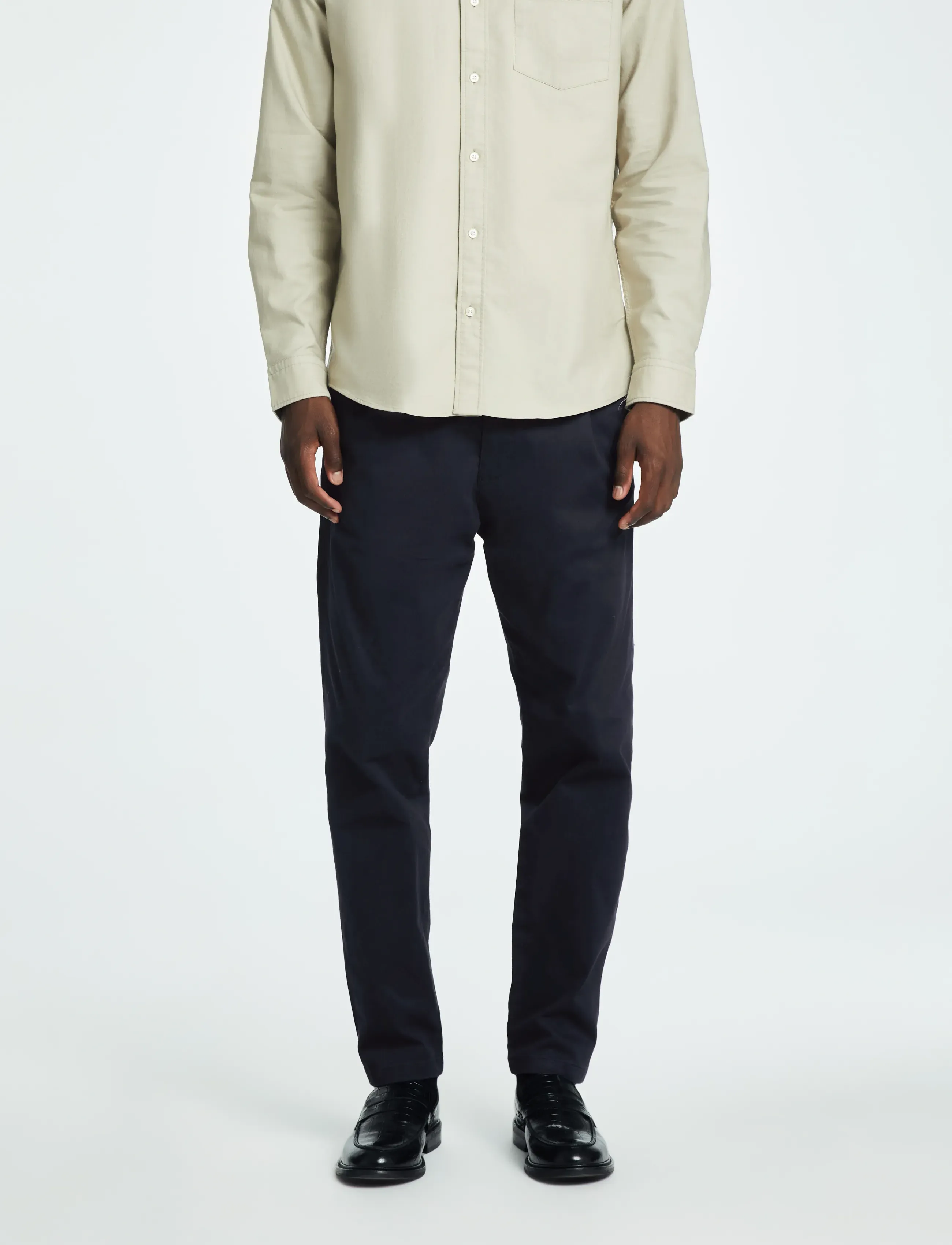 Selected SLH172-SLIM TAPE RON PLEAT PANT - Püksid - SKY CAPTAIN / navy