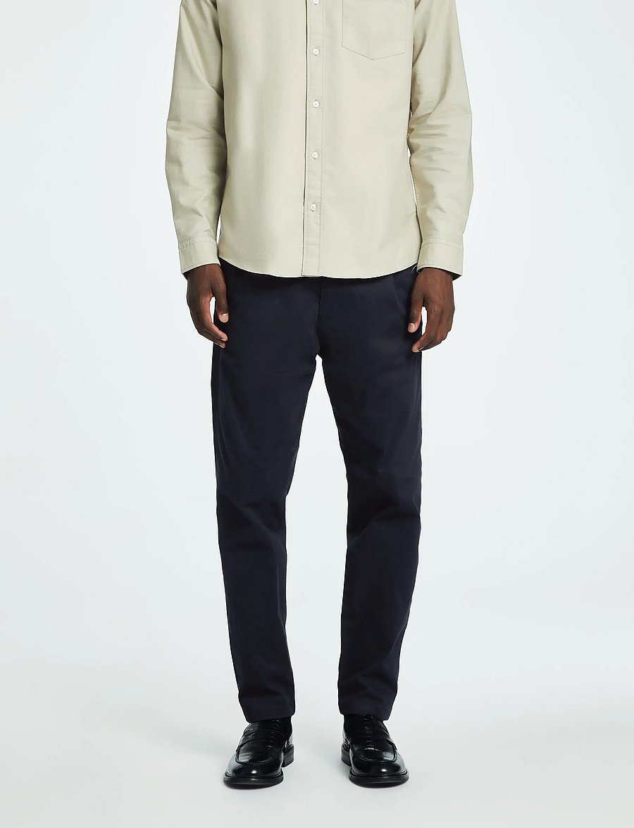 Selected - SLH172-SLIM TAPE RON PLEAT PANT - chinos - sky captain - 0