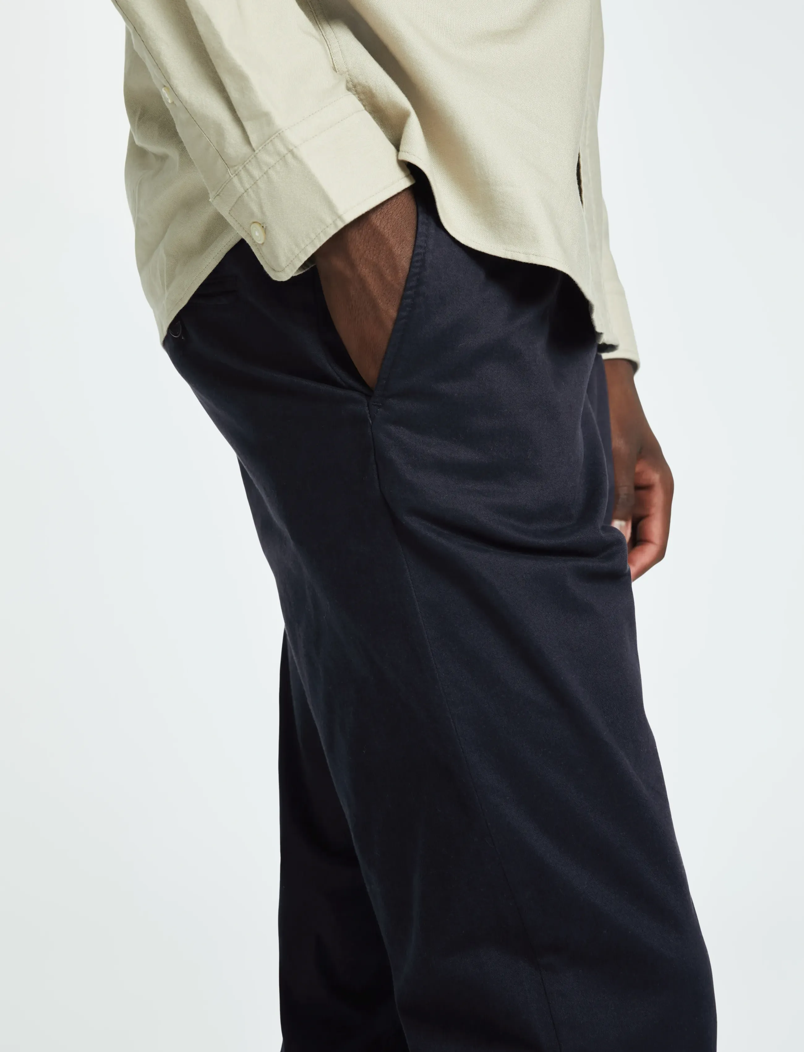 Selected - SLH172-SLIM TAPE RON PLEAT PANT - sky captain - 4