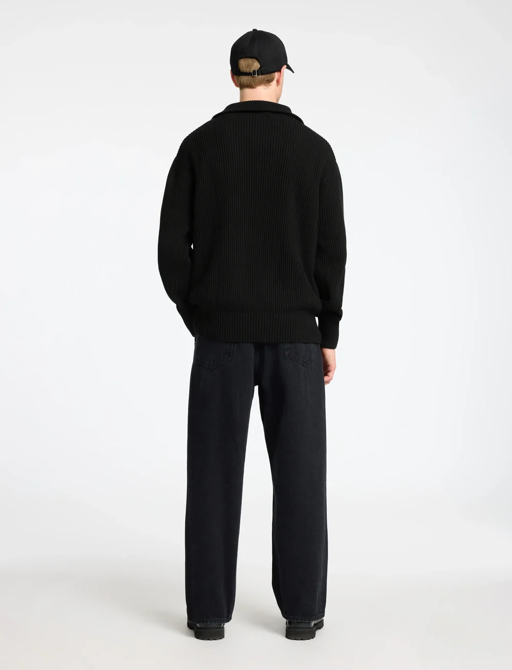 Selected - SLHDRY LS KNIT RELAXED HALF ZIP - half zip-tröjor - black - 2