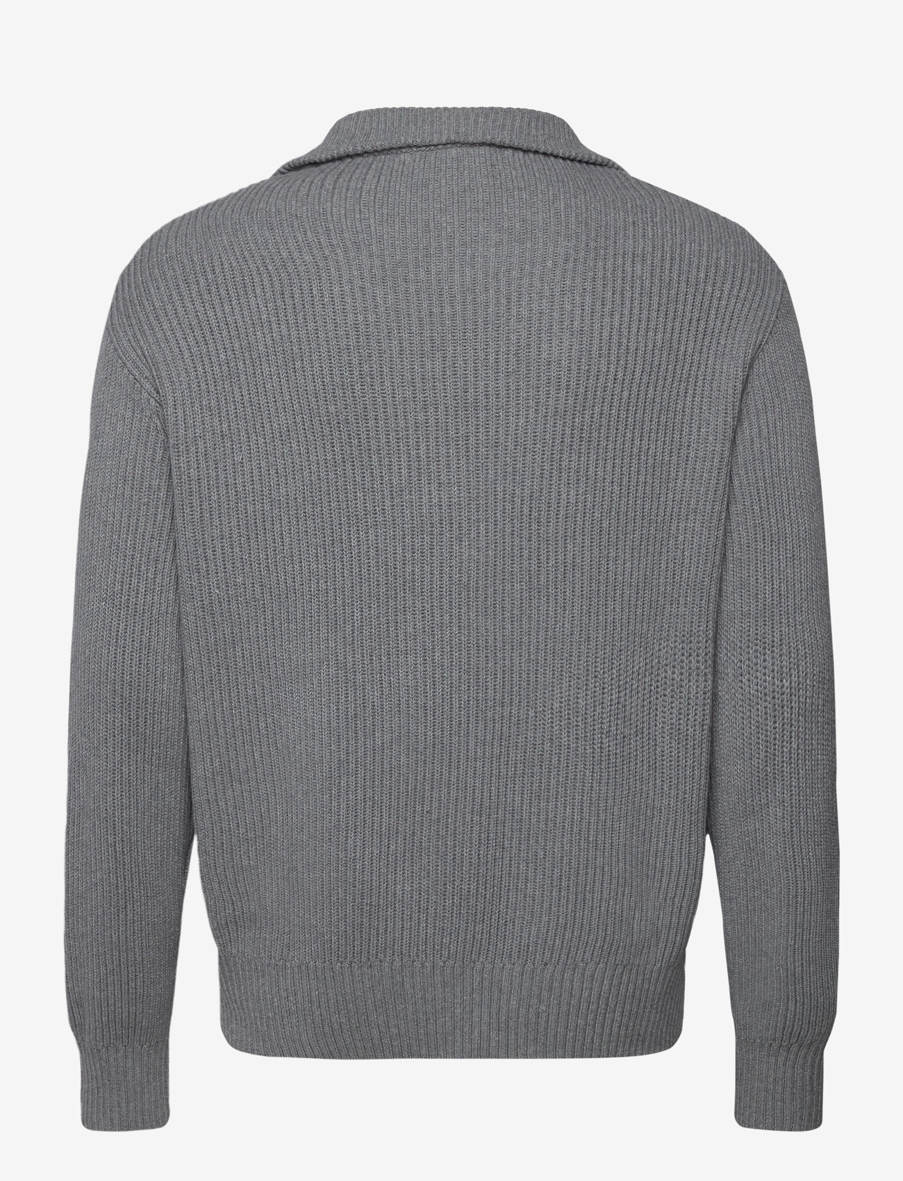 Selected - SLMDRY LS KNIT HALF ZIP - tõmblukk-kaelusega džemprid - medium grey melange - 1