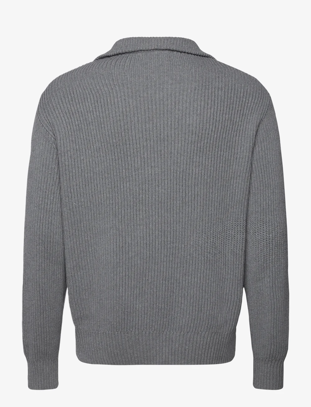 Selected - SLHDRY LS KNIT RELAXED HALF ZIP - half zip-tröjor - medium grey melange - 1