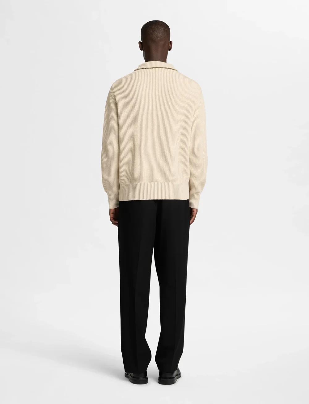 Selected - SLHDRY LS KNIT RELAXED HALF ZIP - half zip-tröjor - oatmeal - 2