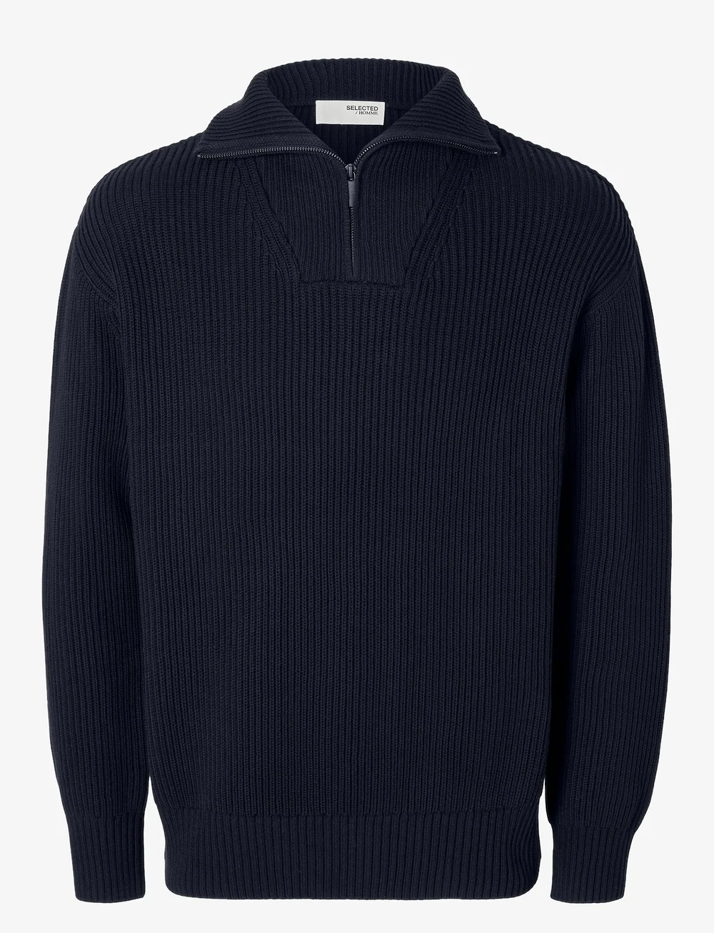 Selected - SLHDRY LS KNIT RELAXED HALF ZIP - half zip jumpers - sky captain - 0