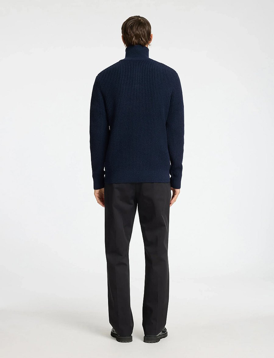 Selected - SLHLAND LS KNIT HALF ZIP - puolivetoketjulliset neuleet - sky captain - 2