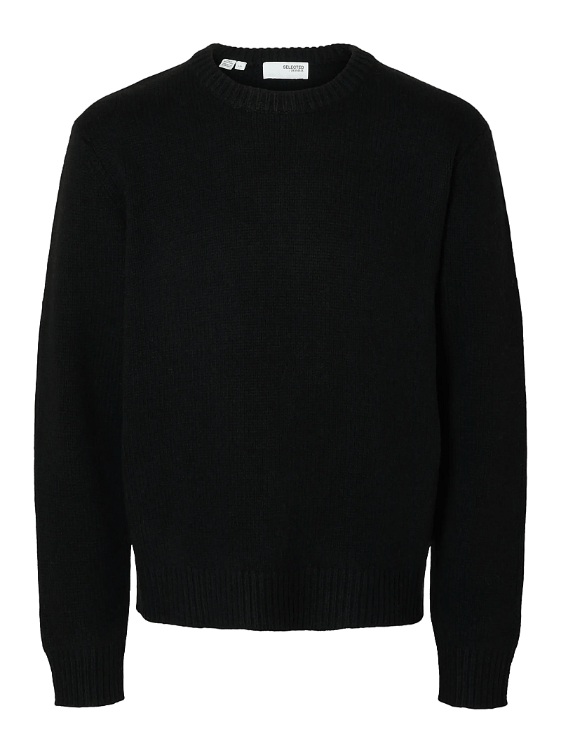 Selected - SLHCODY LS KNIT RELAXED CREW NECK NOOS - rundhals - black - 1