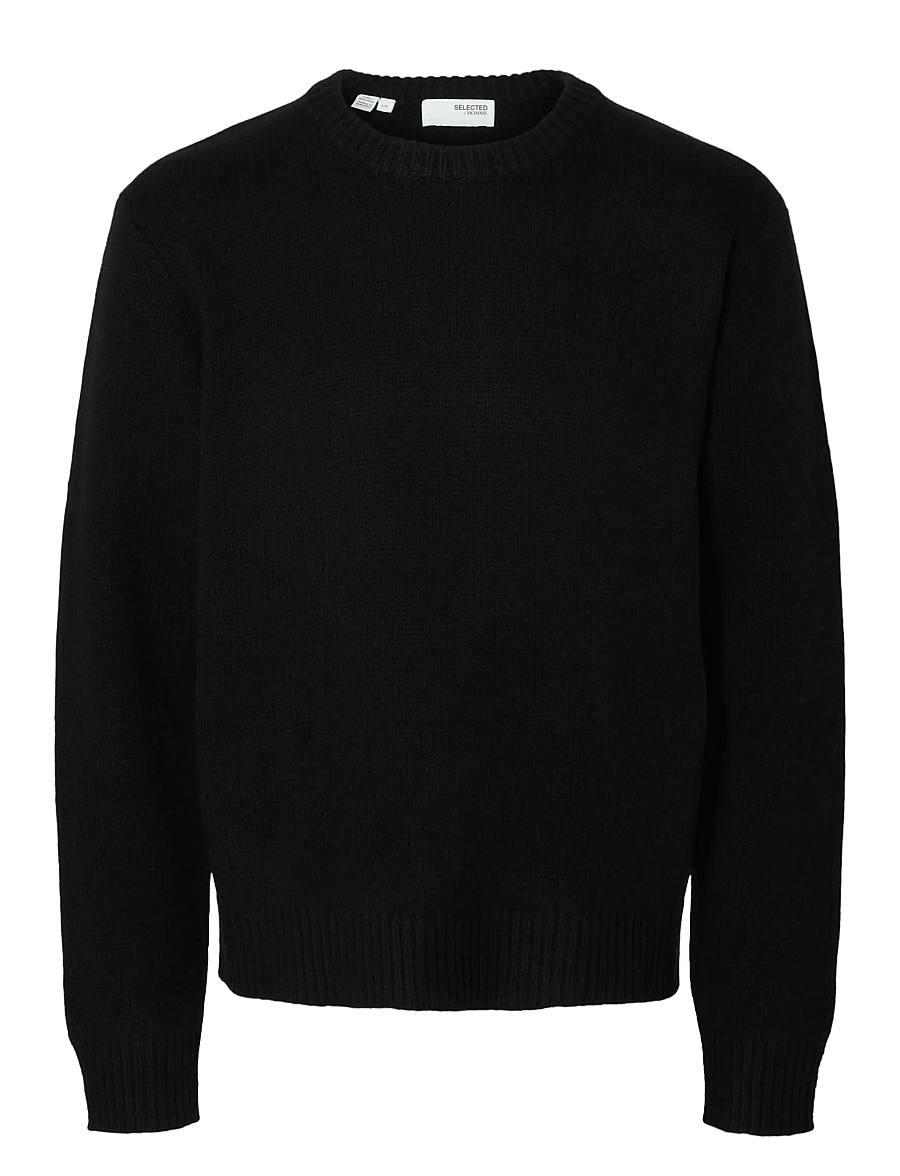 Selected - SLMCODY LS KNIT CREW NECK NOOS - rundhals - black - 1