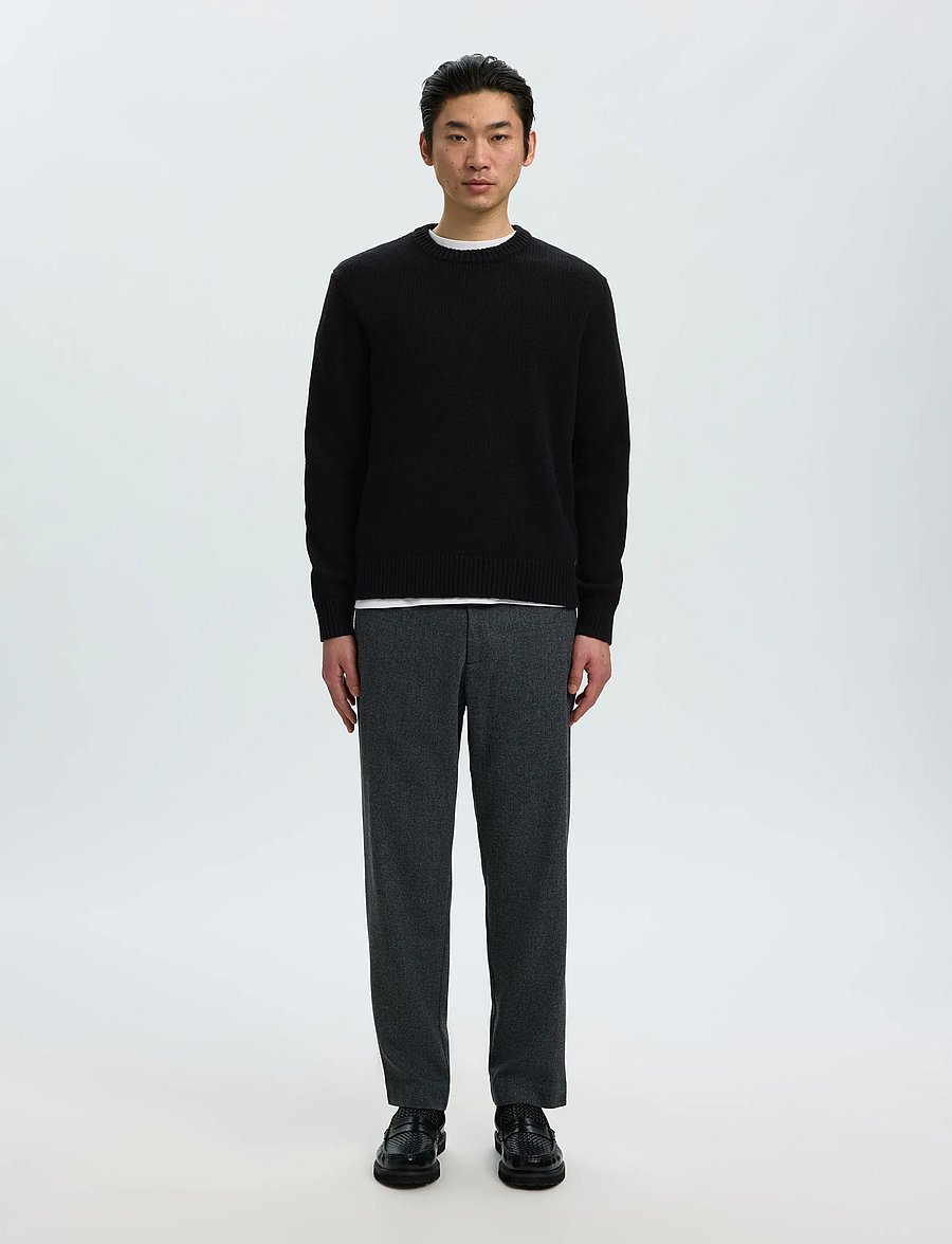 Selected - SLMCODY LS KNIT CREW NECK NOOS - rund hals - black - 3