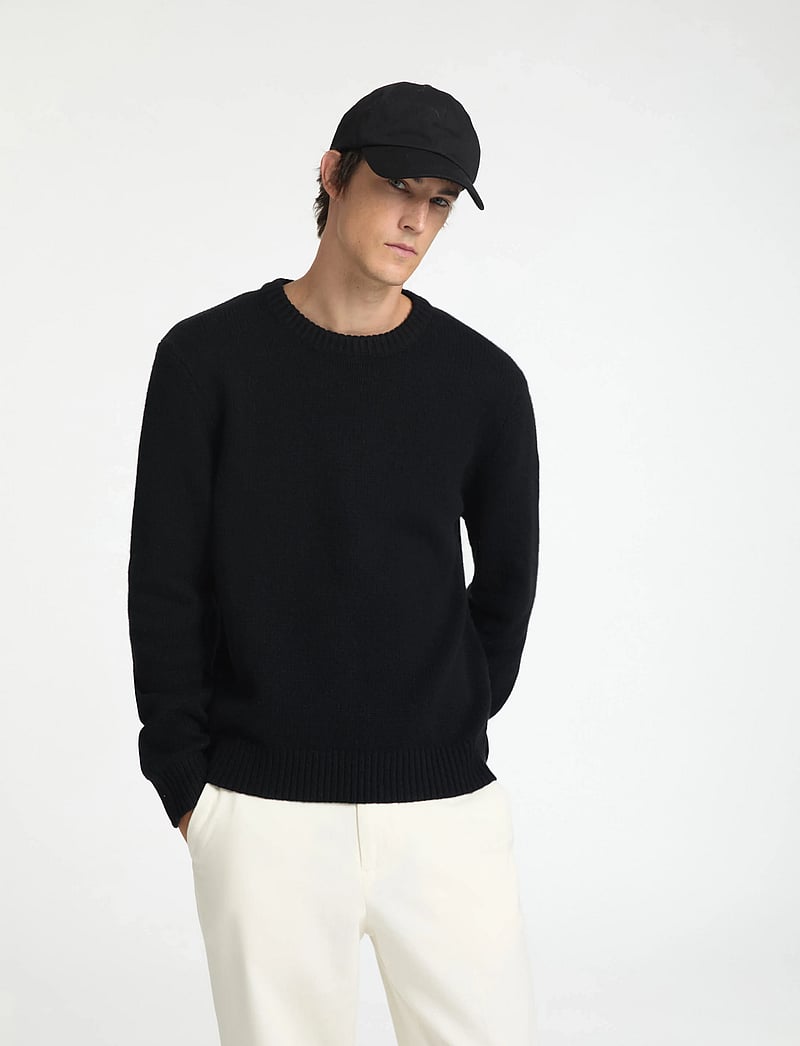Selected - SLHCODY LS KNIT RELAXED CREW NECK NOOS - rundhals - black - 4