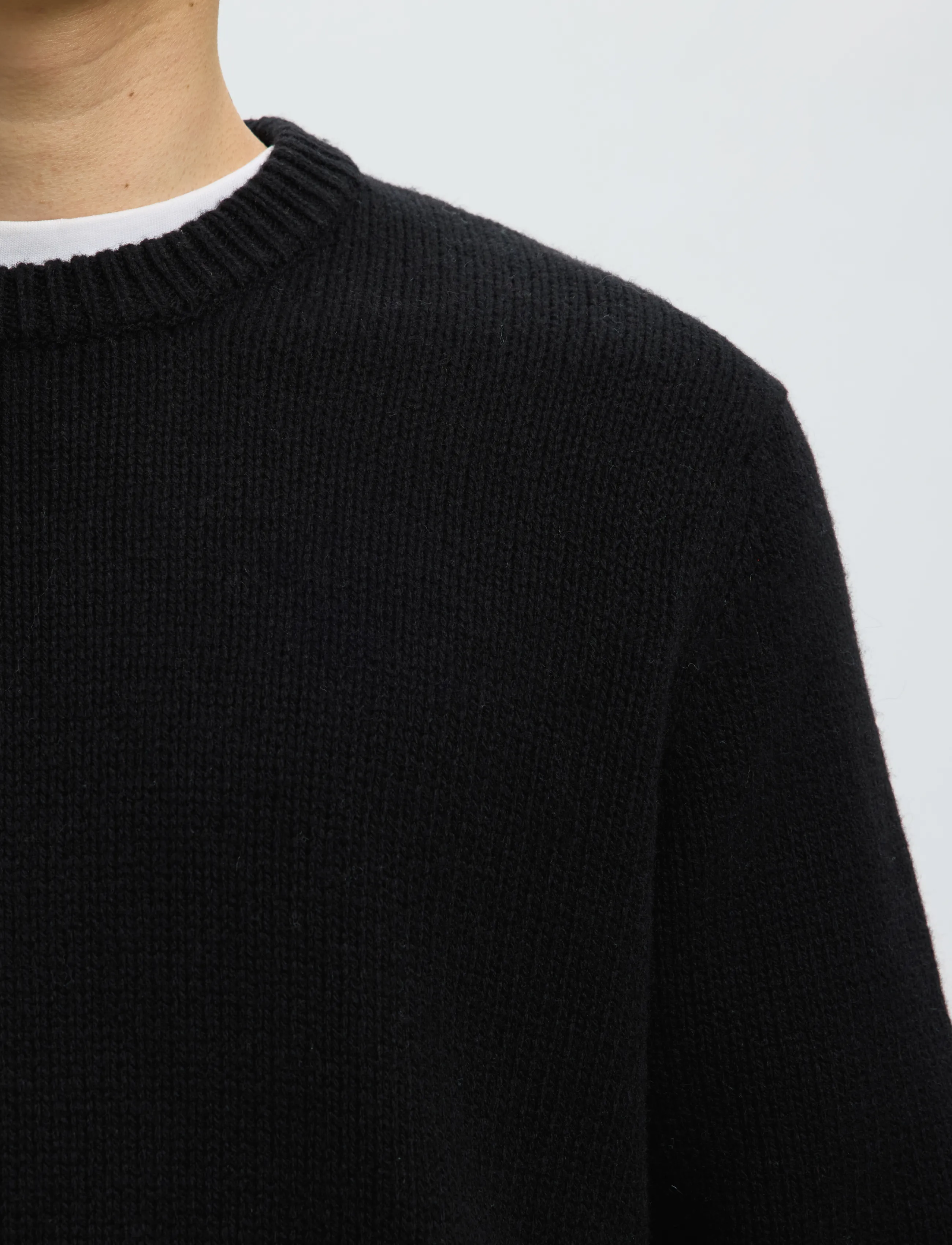 Selected - SLMCODY LS KNIT CREW NECK NOOS - rund hals - black - 4