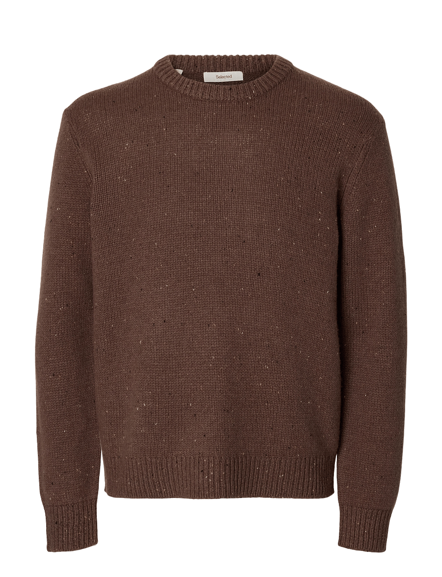 Selected - SLMCODY LS KNIT CREW NECK NOOS - rundhals - chocolate chip - 1
