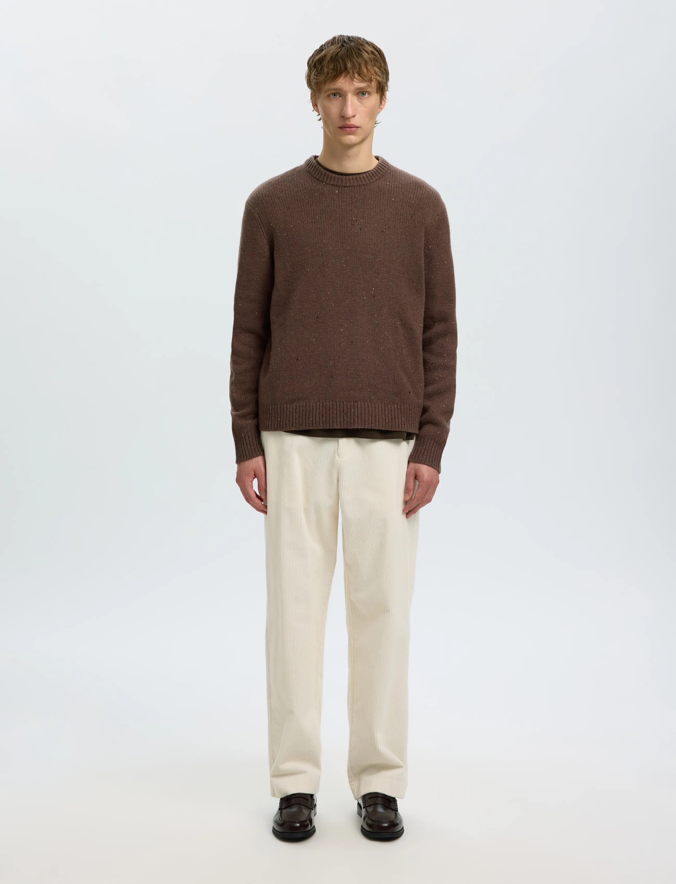 Selected - SLMCODY LS KNIT CREW NECK NOOS - rundhals - chocolate chip - 3