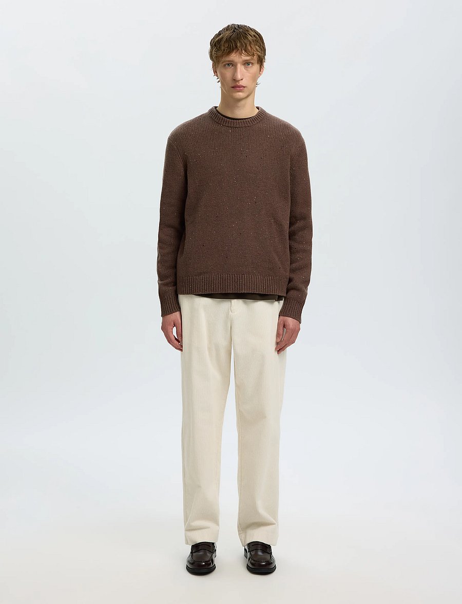 Selected - SLMCODY LS KNIT CREW NECK NOOS - rundhals - chocolate chip - 3