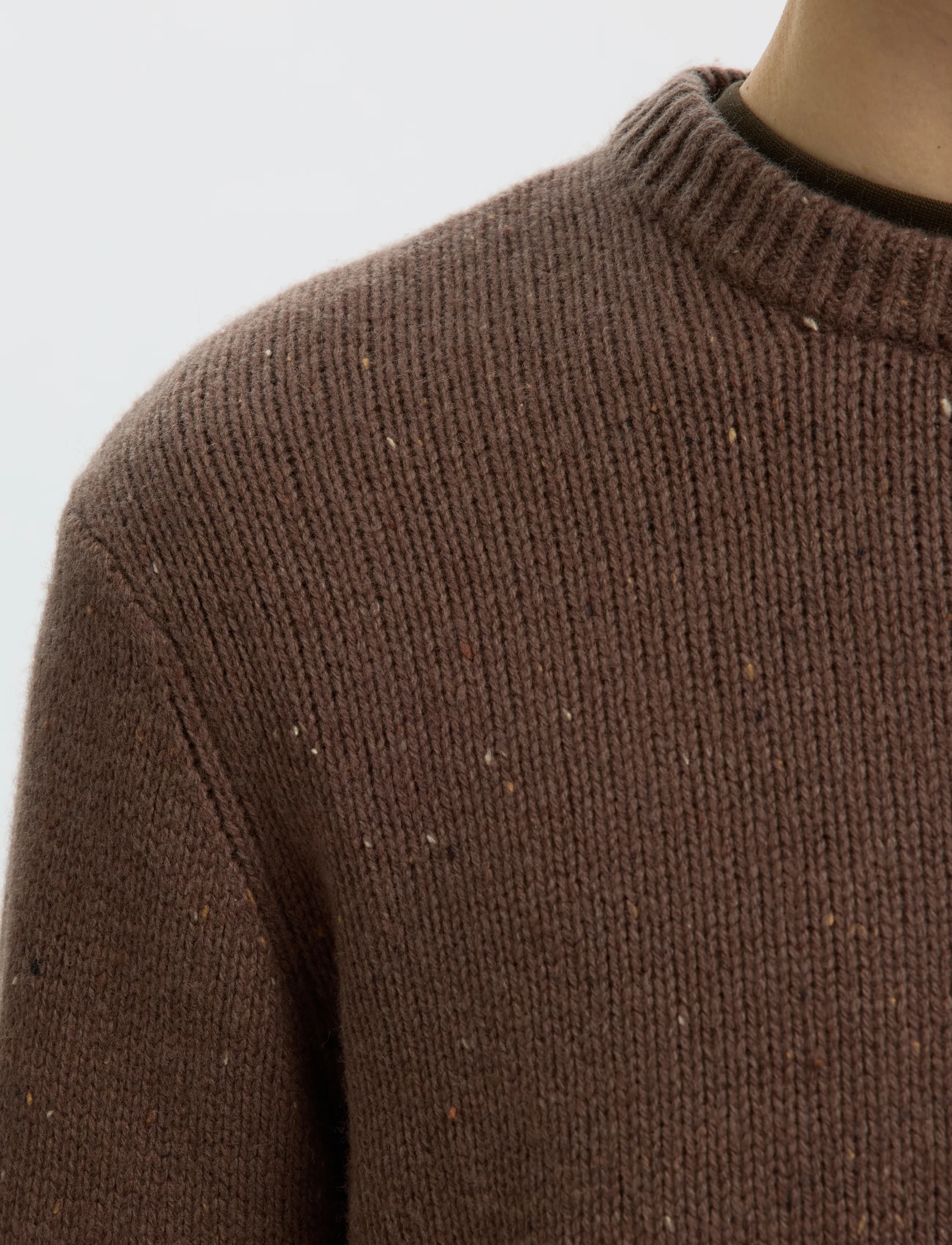 Selected - SLMCODY LS KNIT CREW NECK NOOS - rundhals - chocolate chip - 4