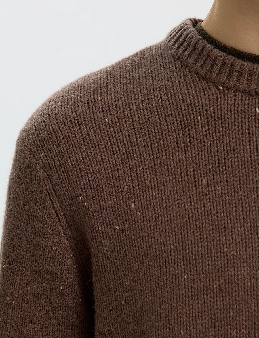 Selected - SLMCODY LS KNIT CREW NECK NOOS - rundhals - chocolate chip - 4