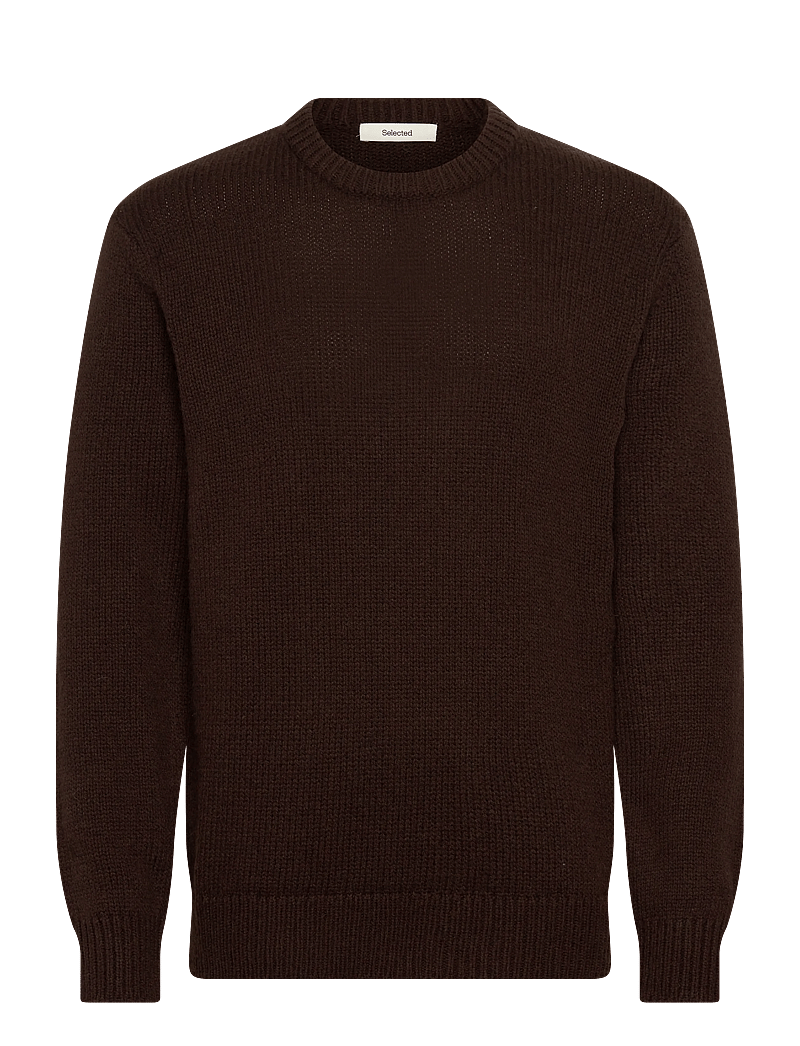 Selected - SLHCODY LS KNIT RELAXED CREW NECK NOOS - Ümmarguse kaelusega kudumid - demitasse - 1