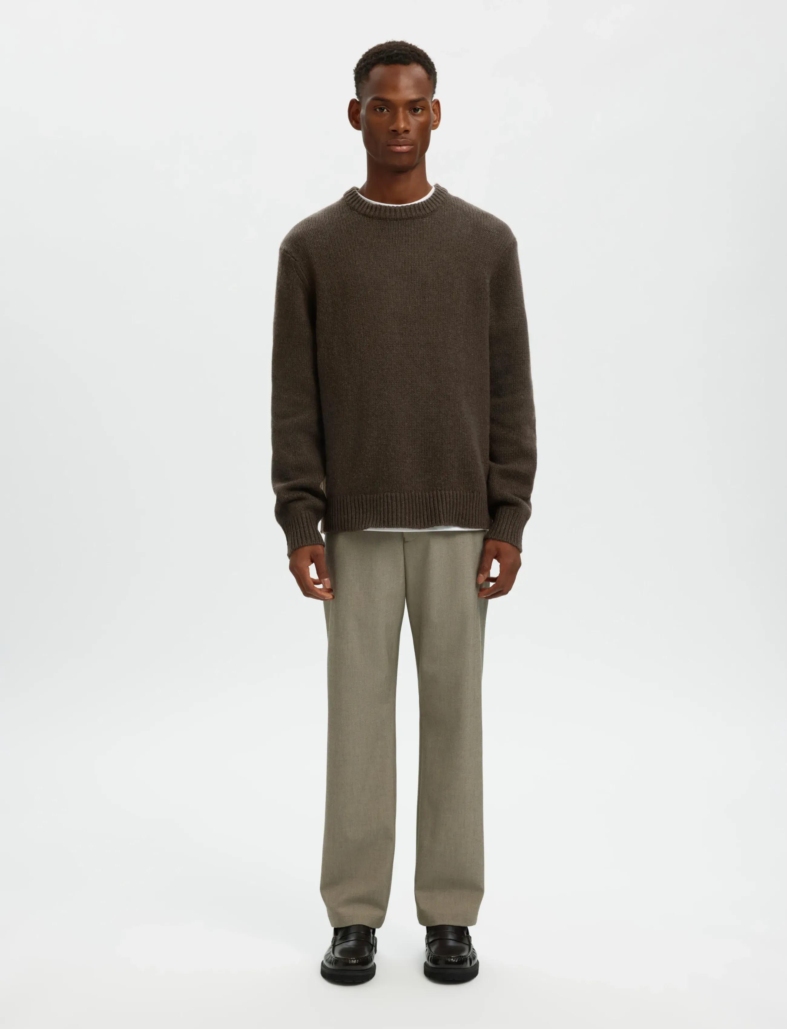 Selected - SLMCODY LS KNIT CREW NECK NOOS - rund hals - demitasse - 4