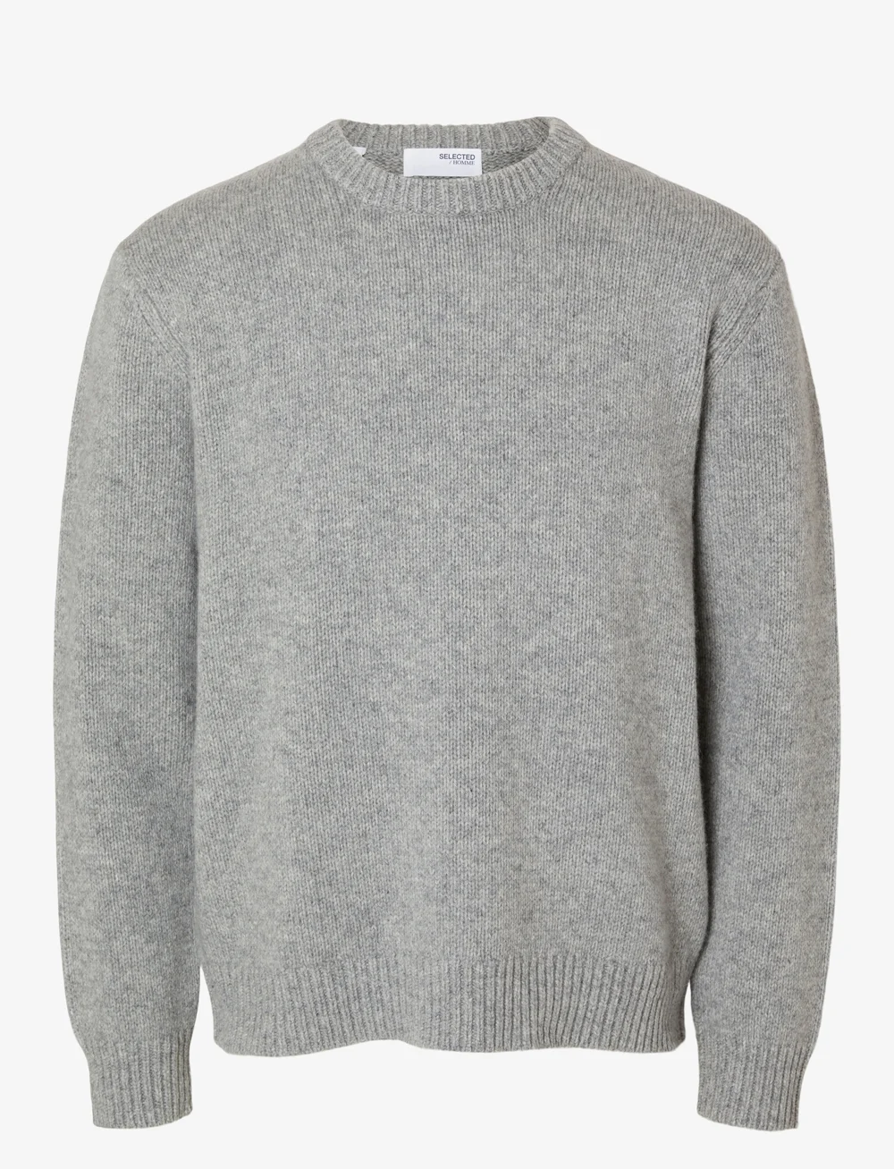 Selected - SLHCODY LS KNIT RELAXED CREW NECK NOOS - rundhalsad - light grey melange - 1