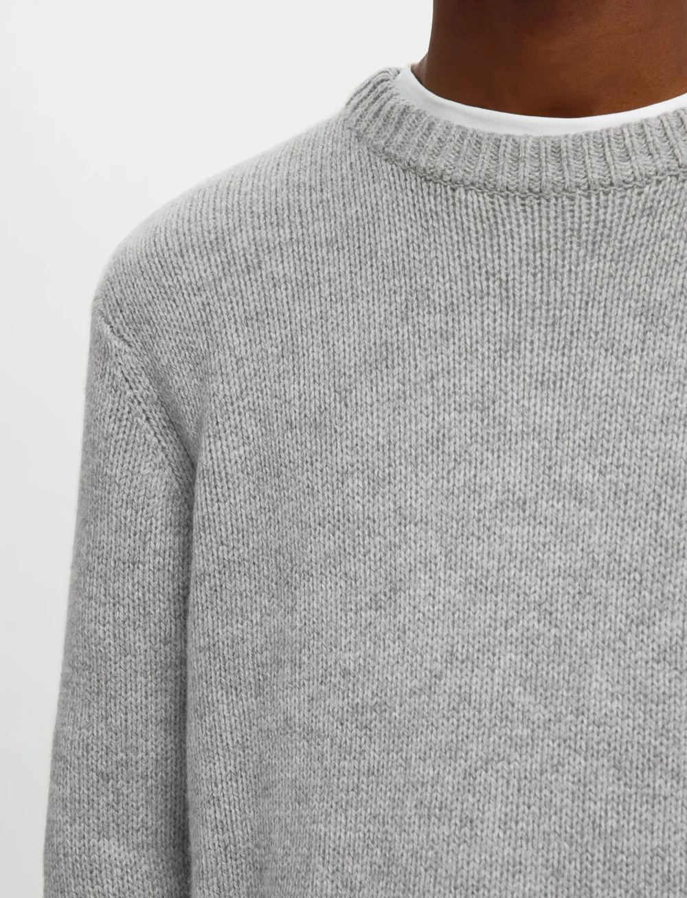 Selected - SLHCODY LS KNIT RELAXED CREW NECK NOOS - rundhalsad - light grey melange - 5